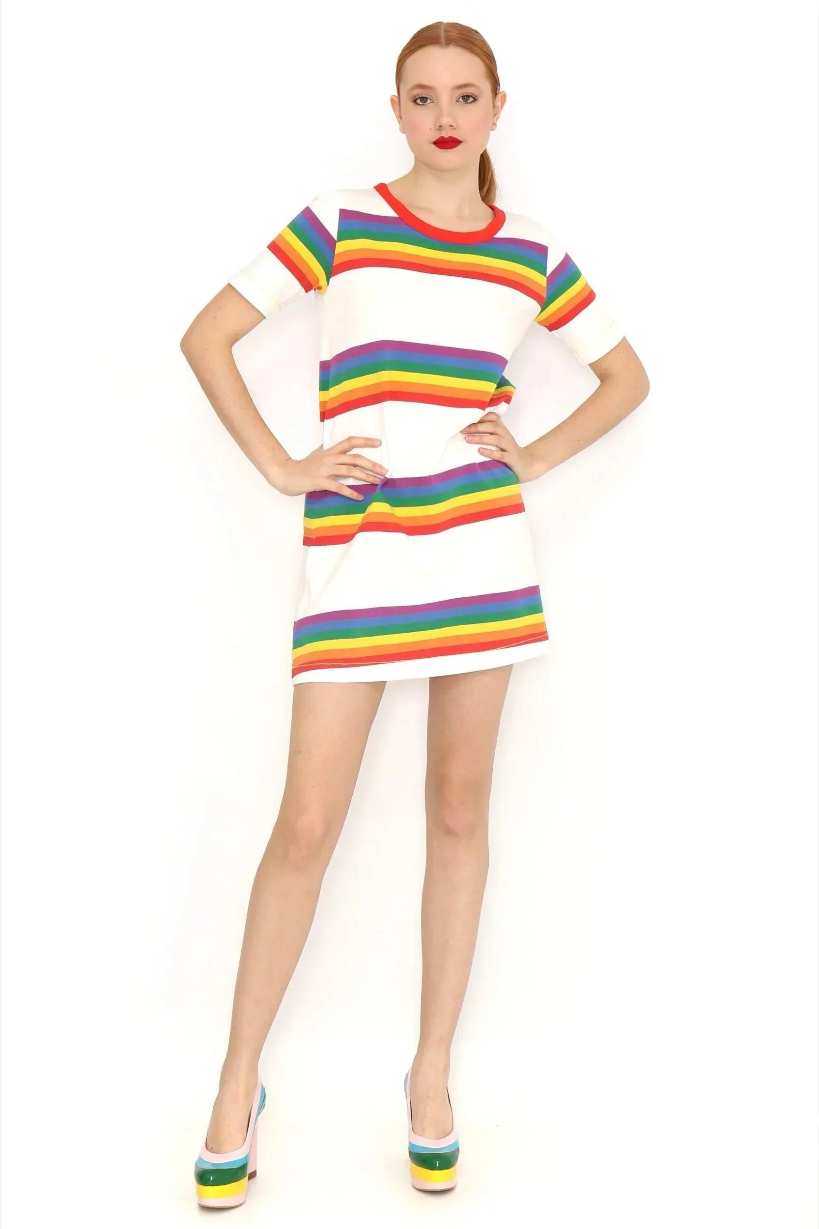 VESTIDO BLANCO RAYAS - Image 3