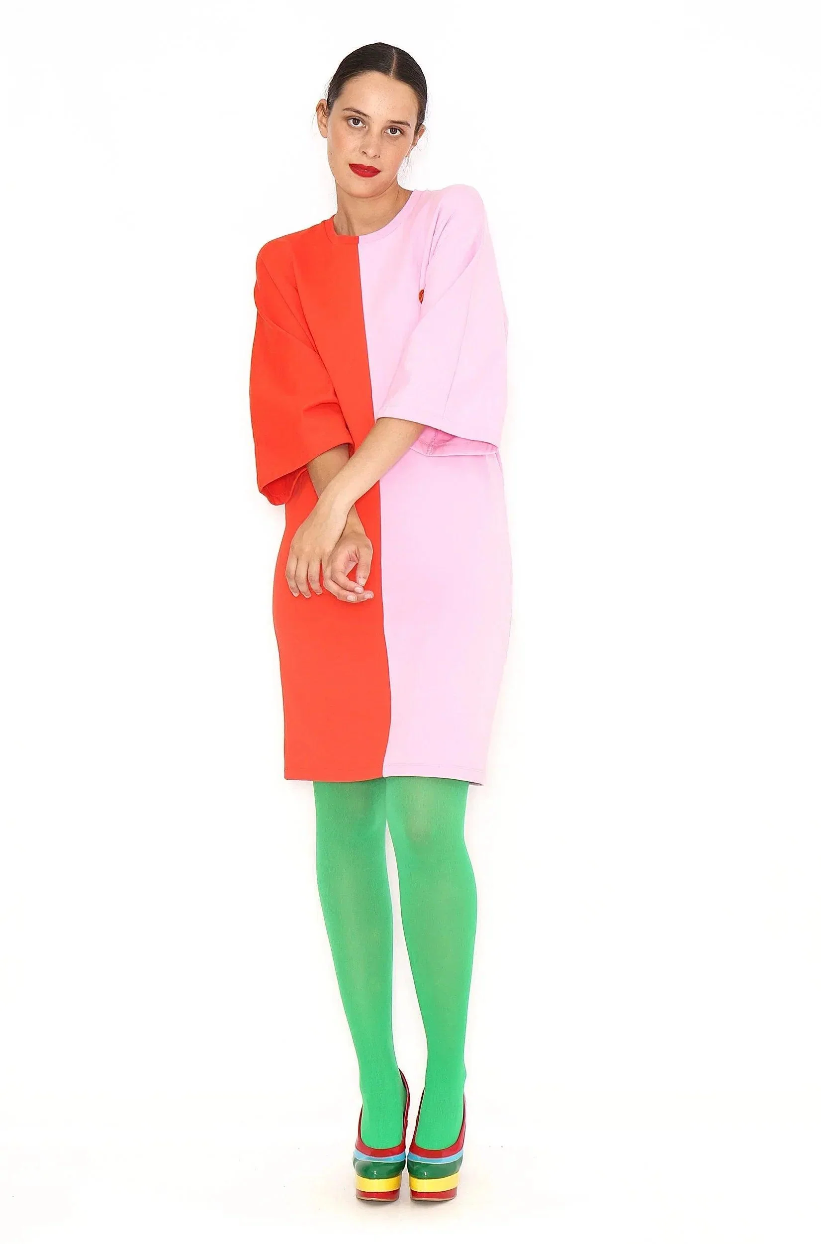 VESTIDO BICOLOR CORAZON - Image 2