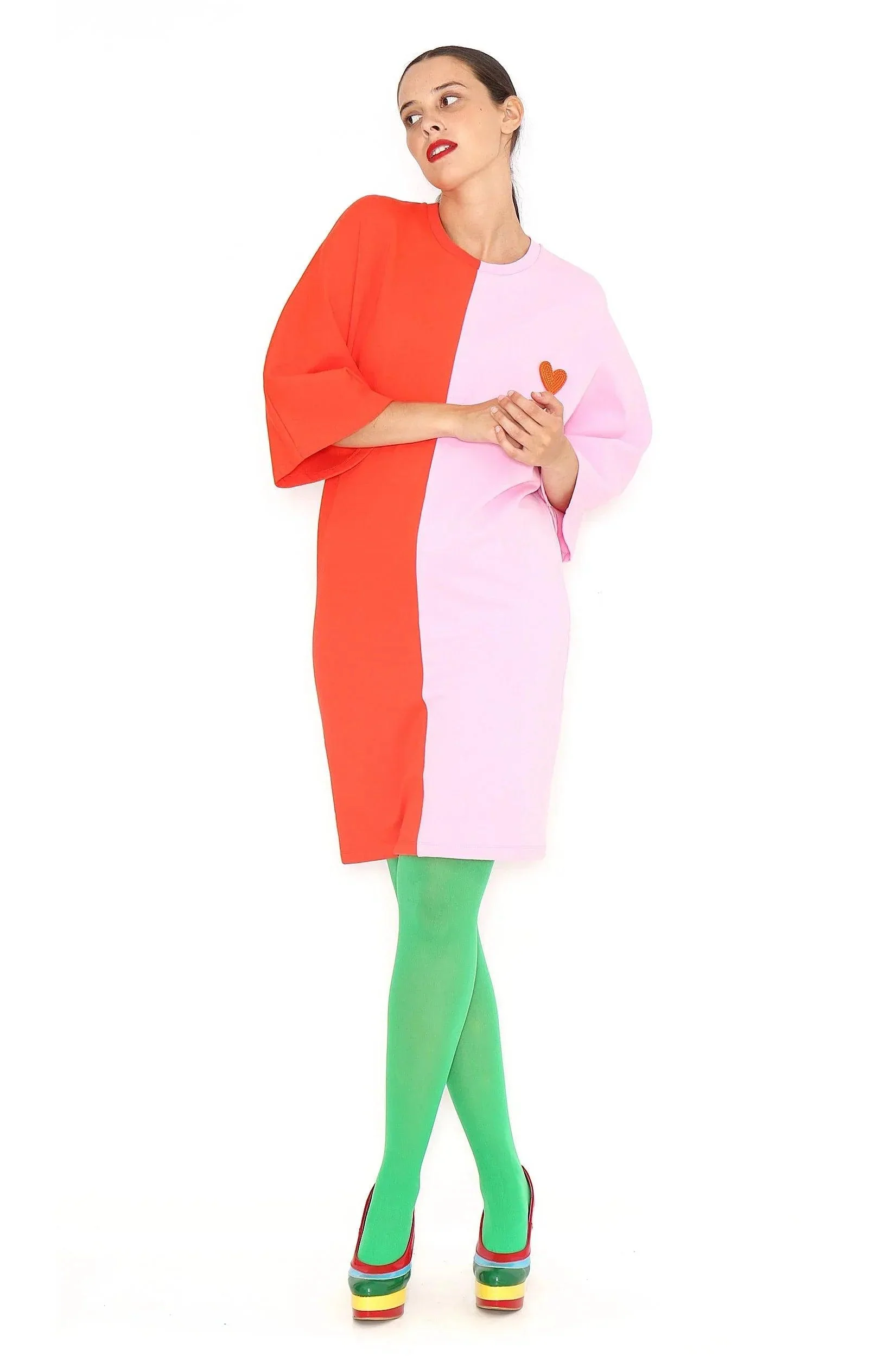 VESTIDO BICOLOR CORAZON - Image 3