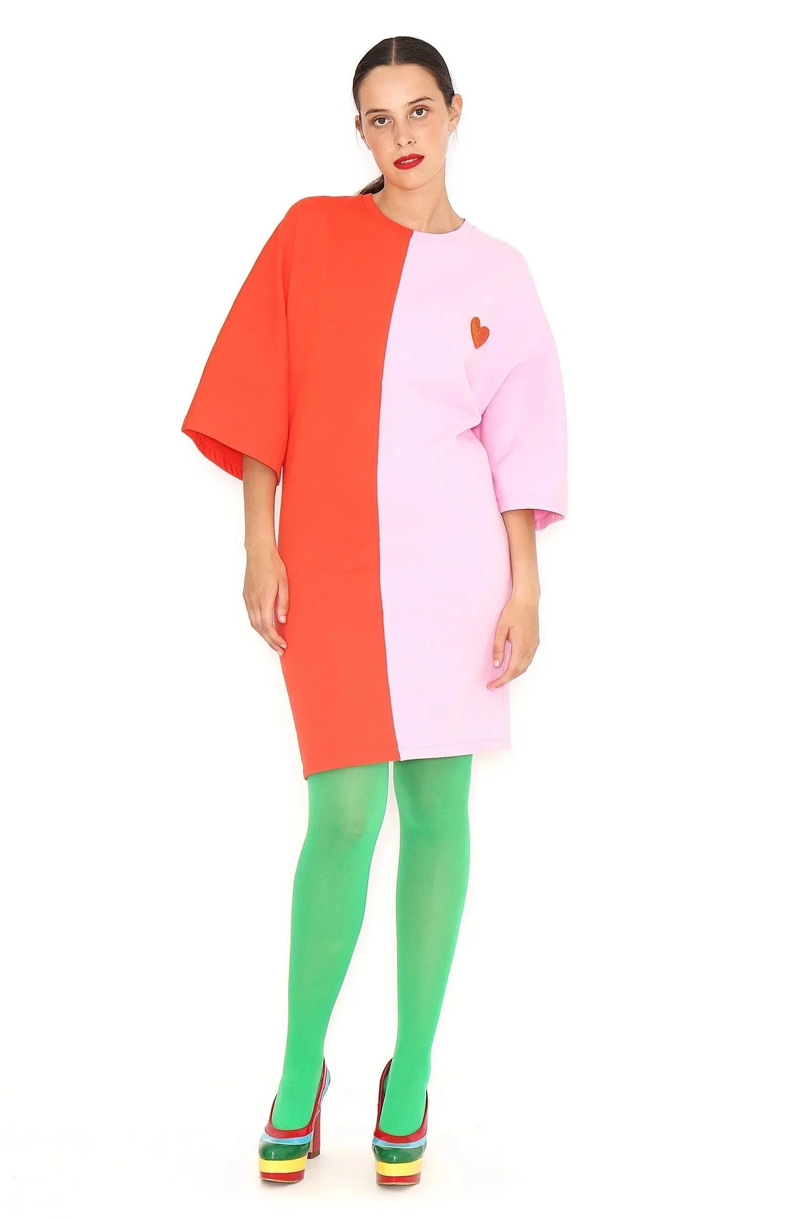 VESTIDO BICOLOR CORAZON - Image 7