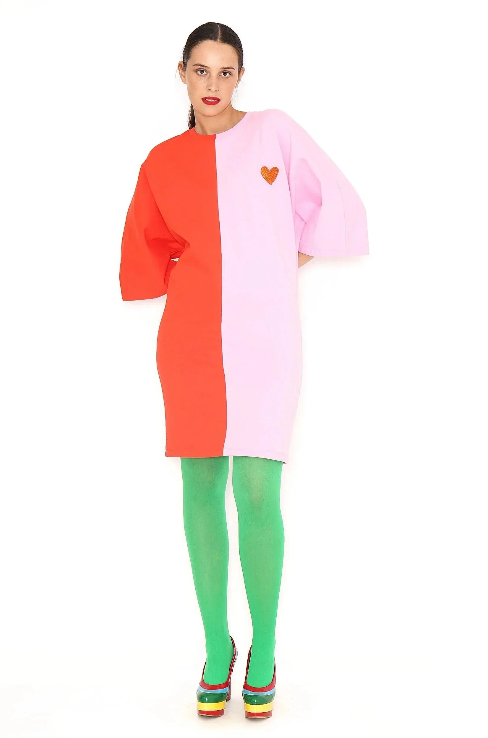 VESTIDO BICOLOR CORAZON - Image 8