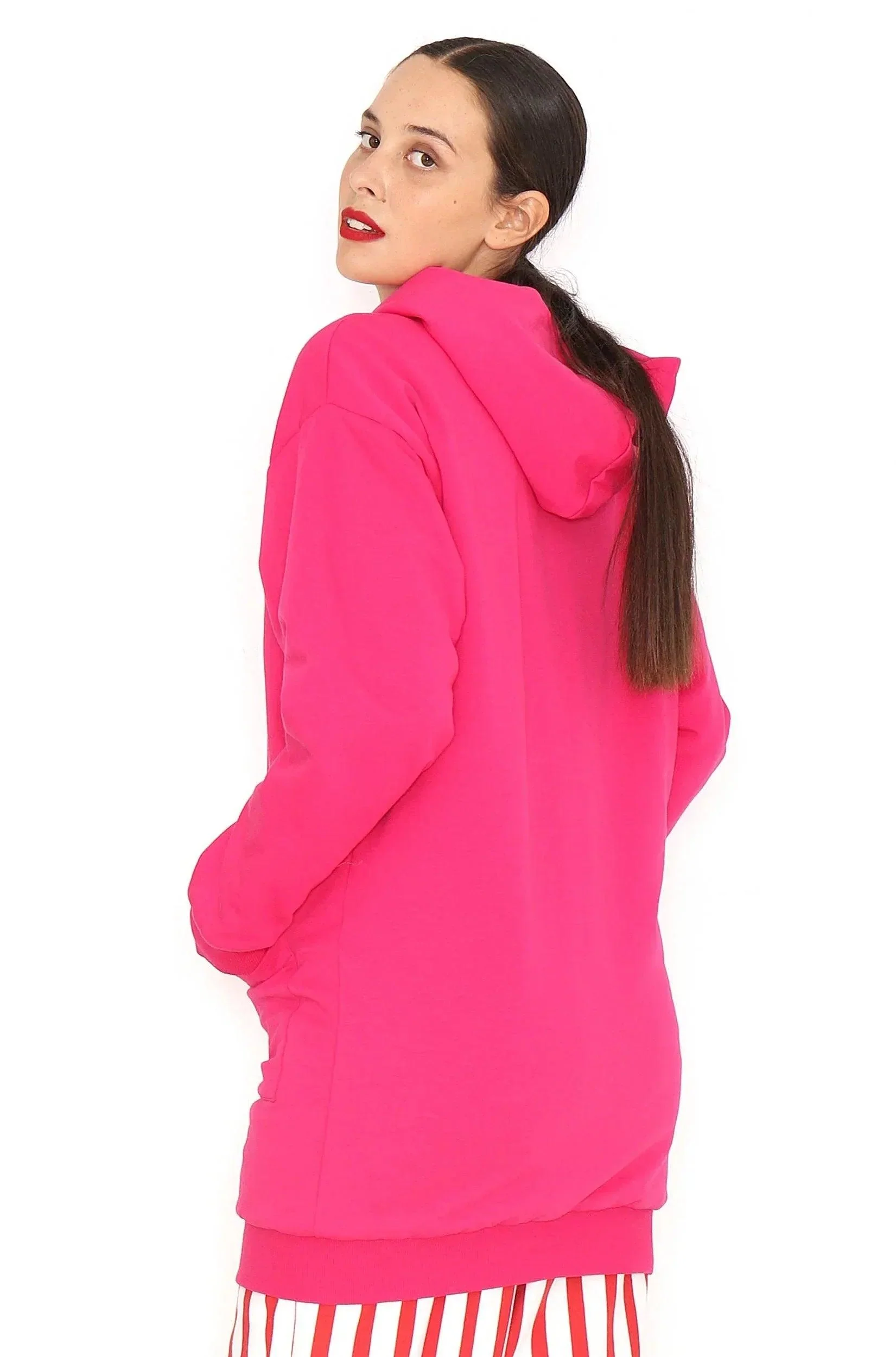 CHAQUETA LARGA FUCSIA - Image 5
