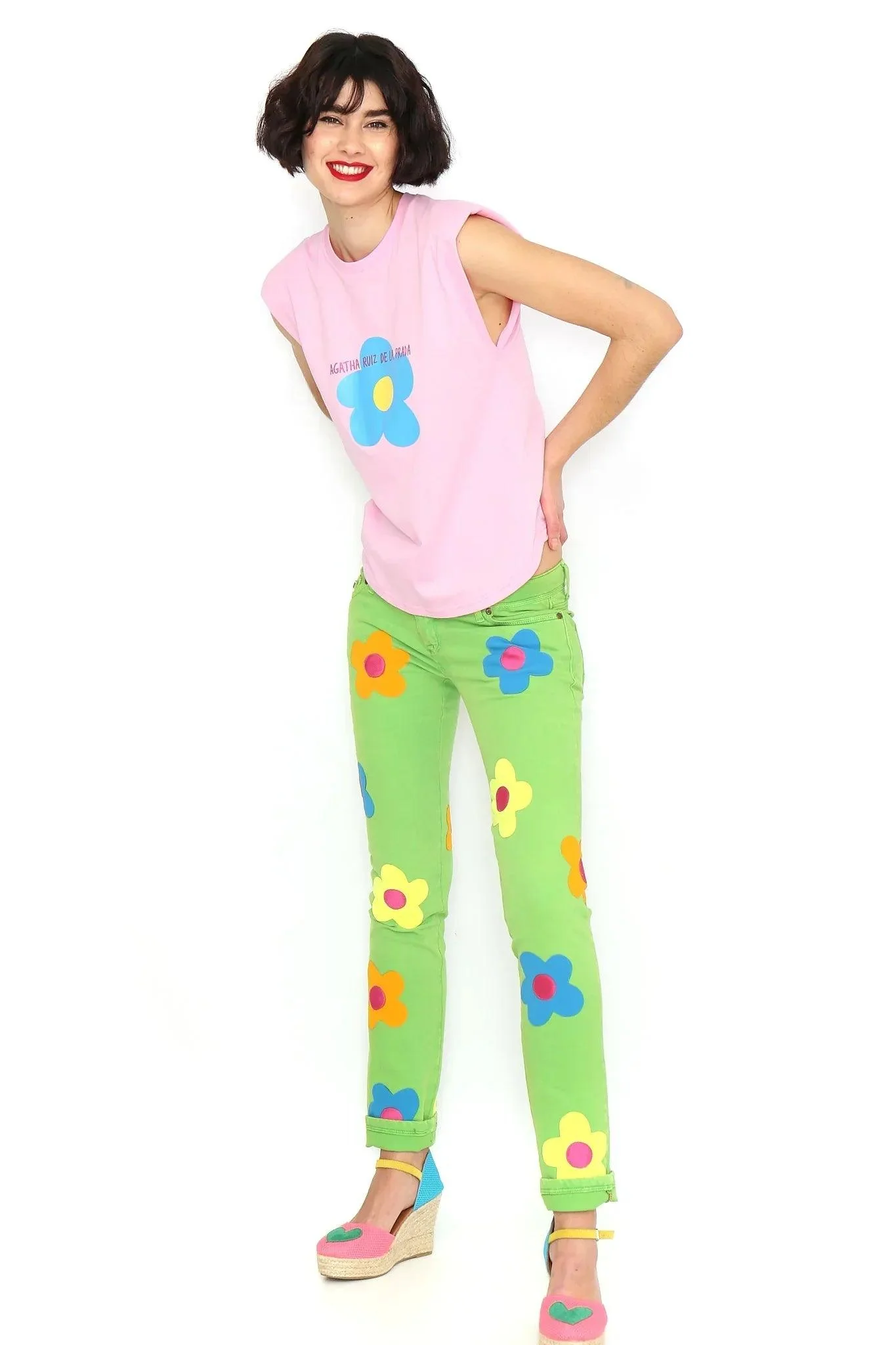 CAMISETA ROSA HOMBRERAS FLOR - Image 6