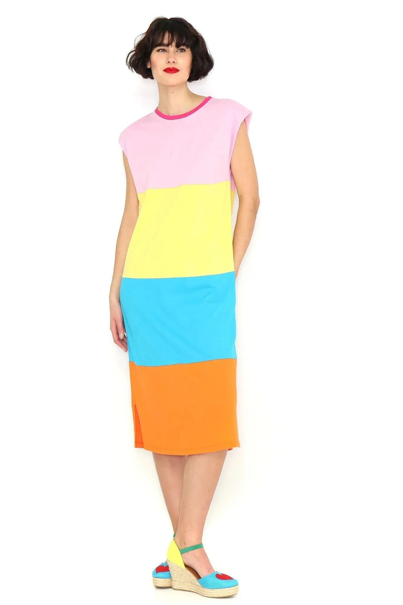 VESTIDO RAYAS HOMBRERAS - Image 2