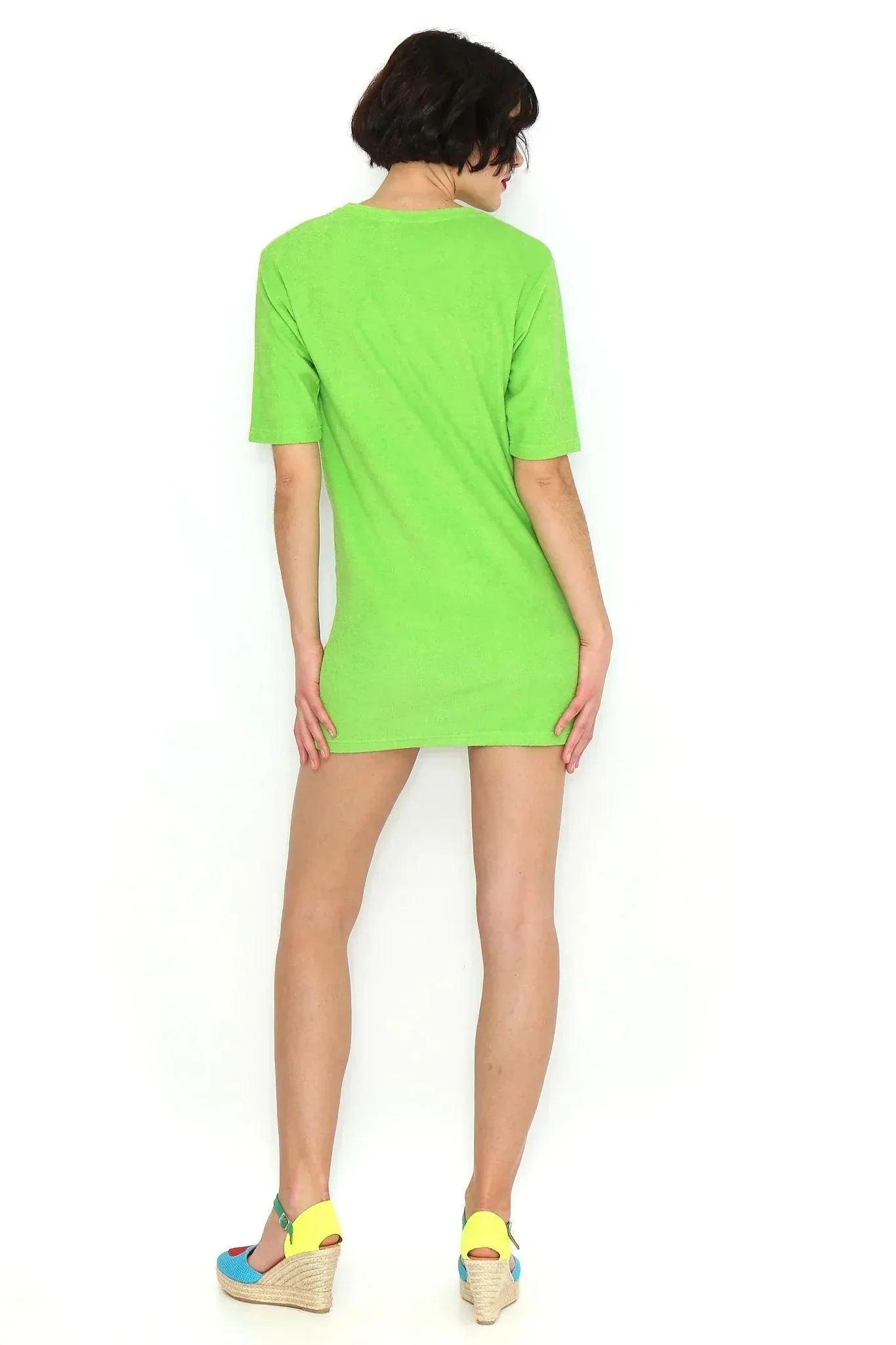 VESTIDO RIZO VERDE BOLSILLOS - Image 5