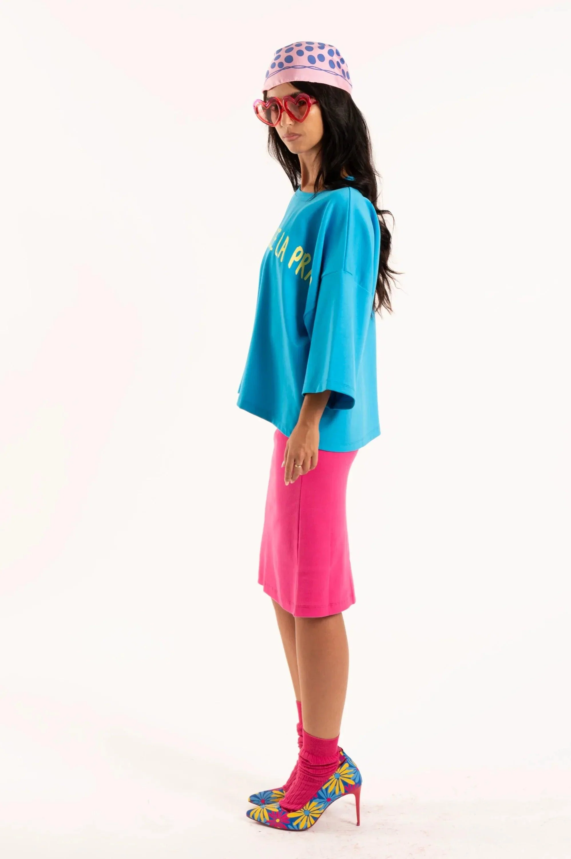 CAMISETA OVERSIZE TURQUESA ARP AMARILLO - Image 2