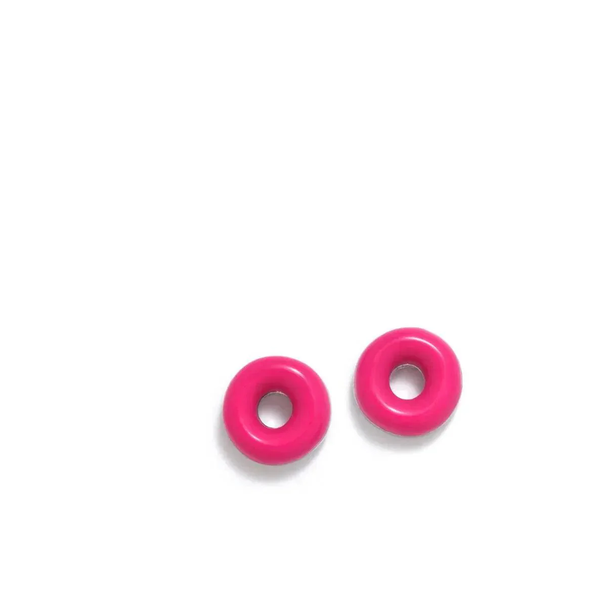 PENDIENTES DONUT FUCSIA