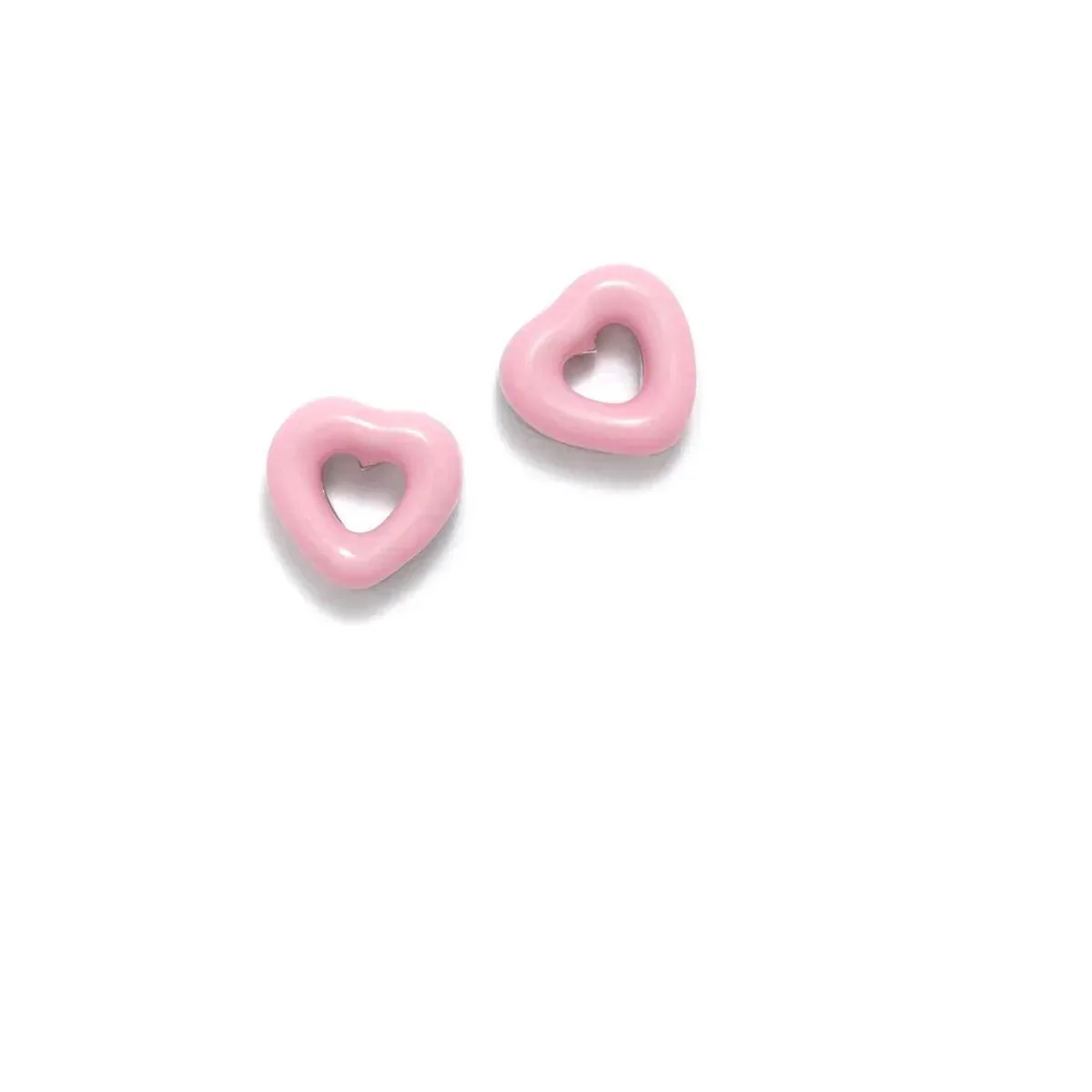 PENDIENTES DONUT CORAZON ROSA