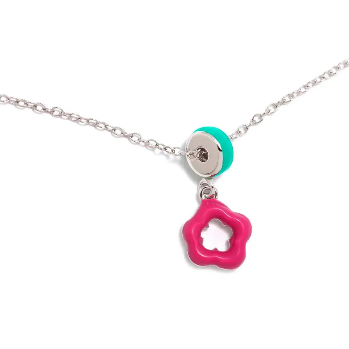 COLGANTE DONUT FLOR FUCSIA