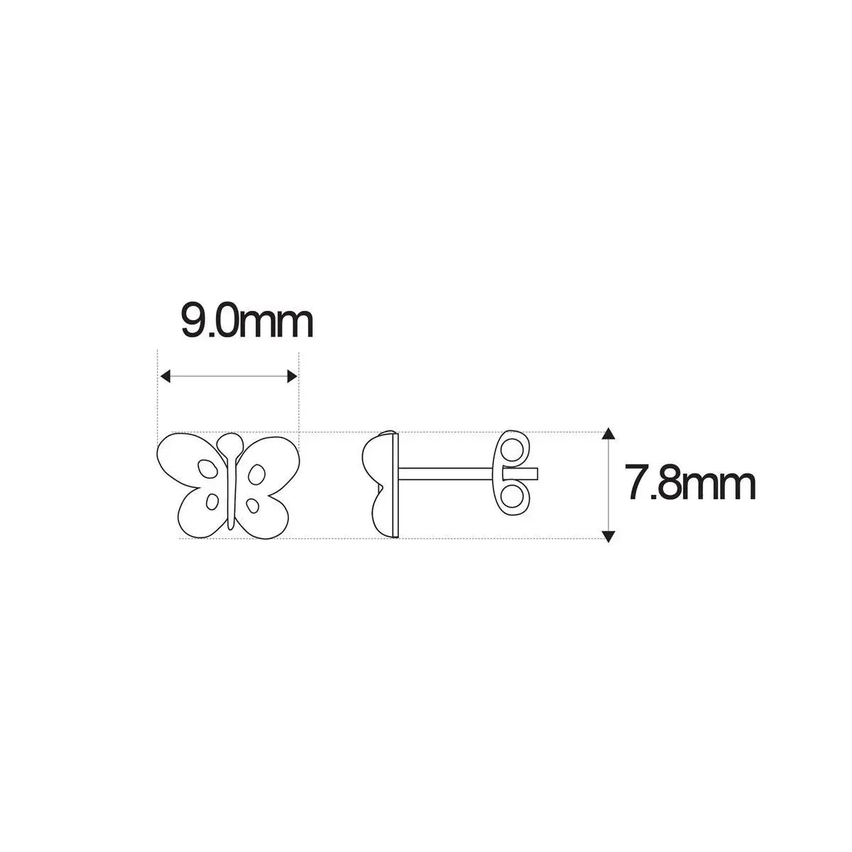 PENDIENTES CHARM MARIPOSA PEQUE MORADO - Image 2