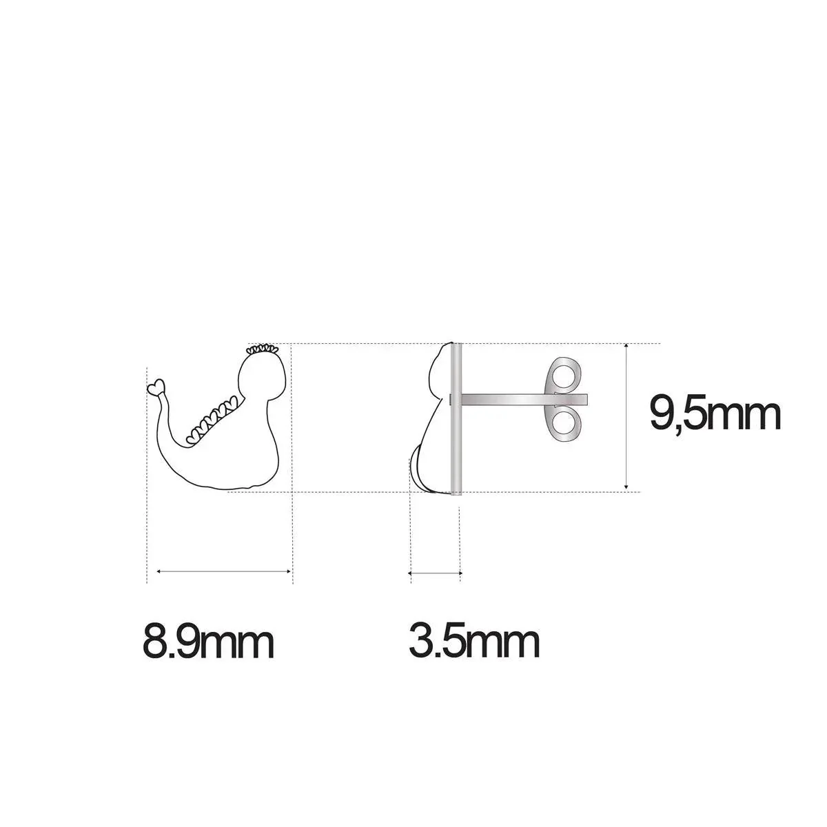 PENDIENTES CHARM DINO - Image 2