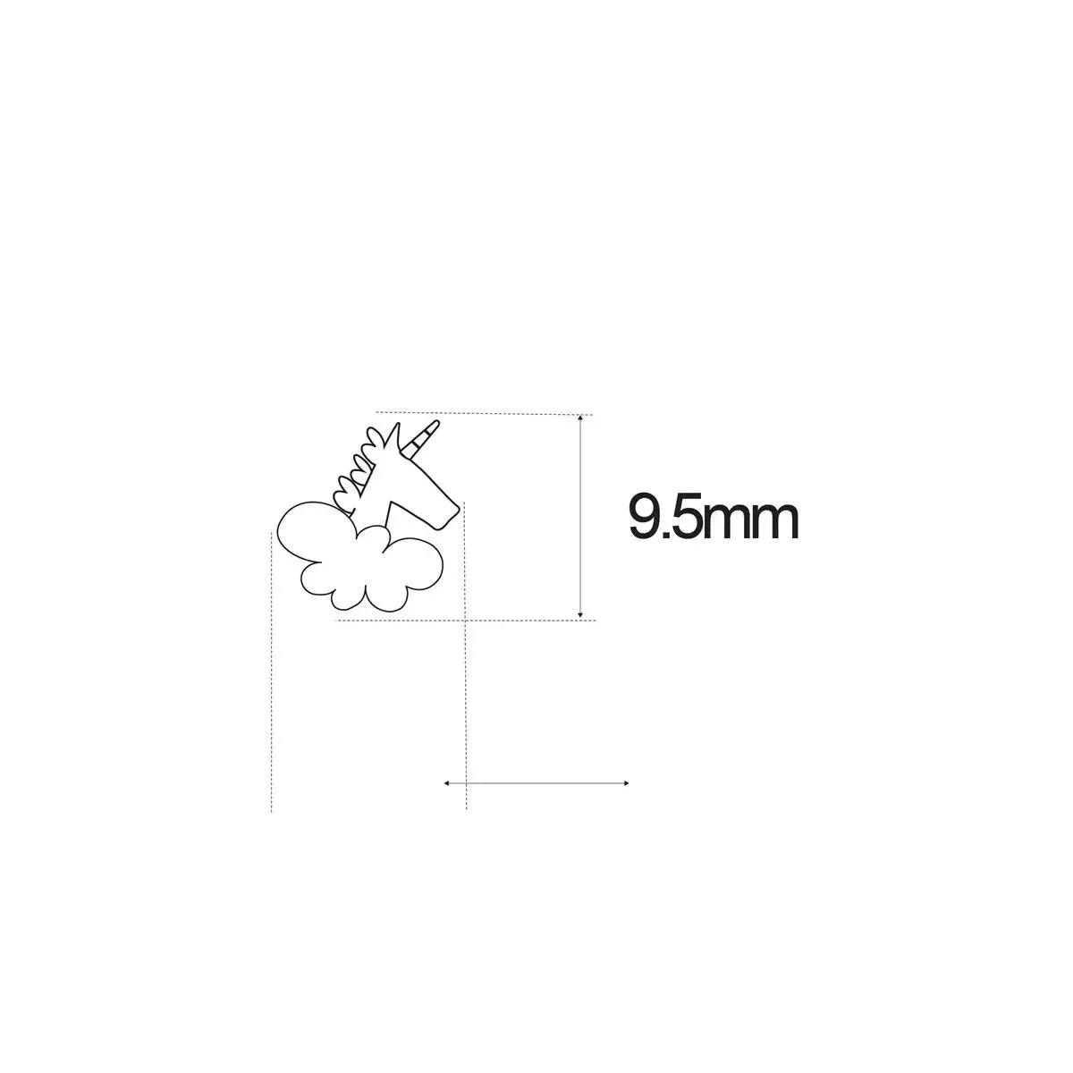 PENDIENTES CHARM UNICORNIO AZUL - Image 2