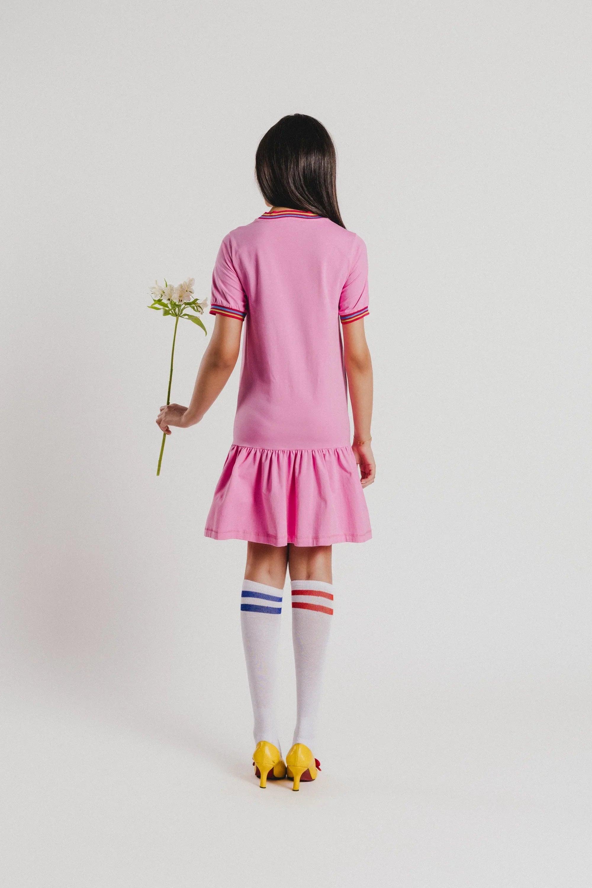 VESTIDO ROSA VOLANTE ARP - Image 2