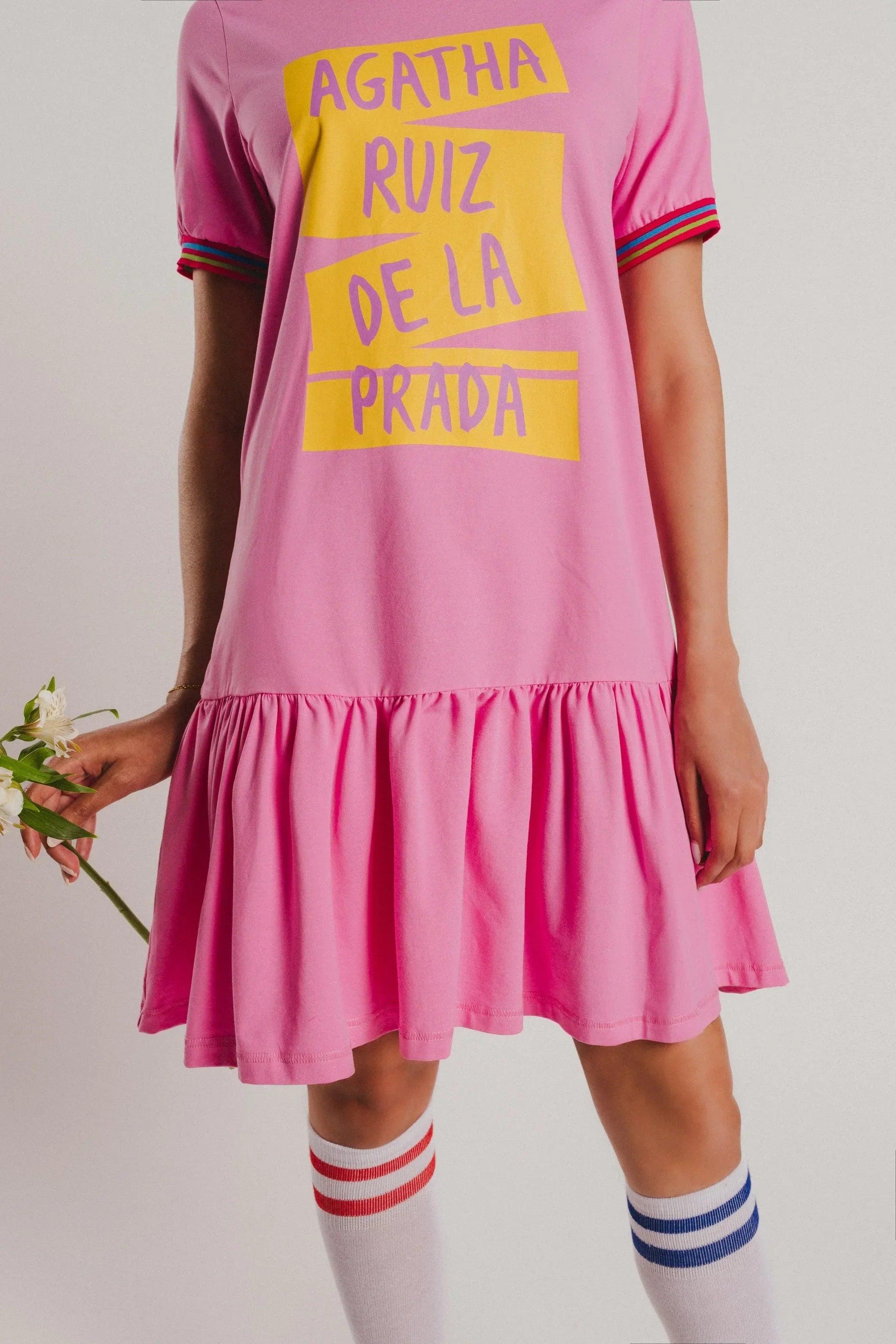 VESTIDO ROSA VOLANTE ARP - Image 3