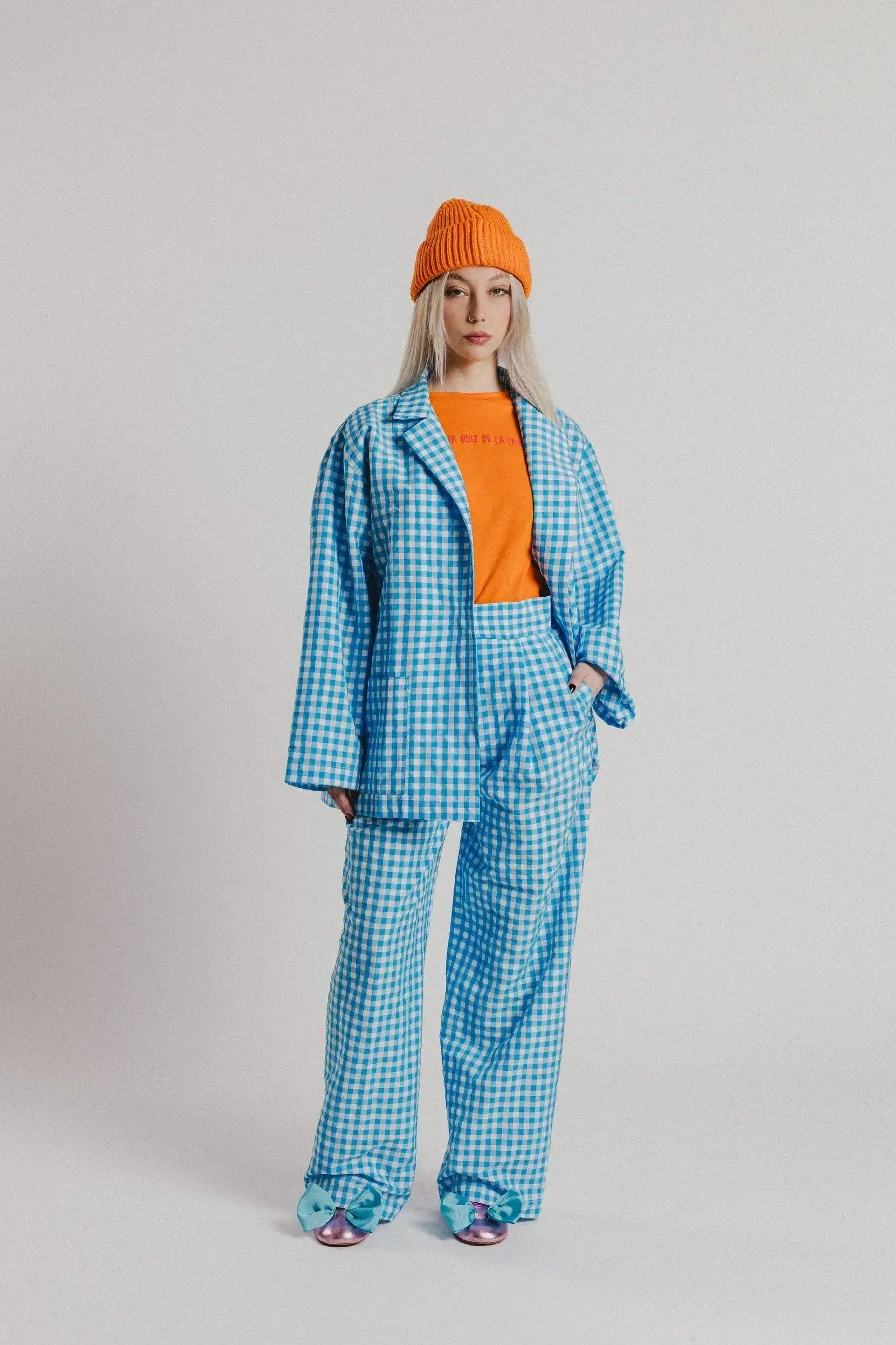 AMERICANA AZUL VICHY ABIERTA - Image 3