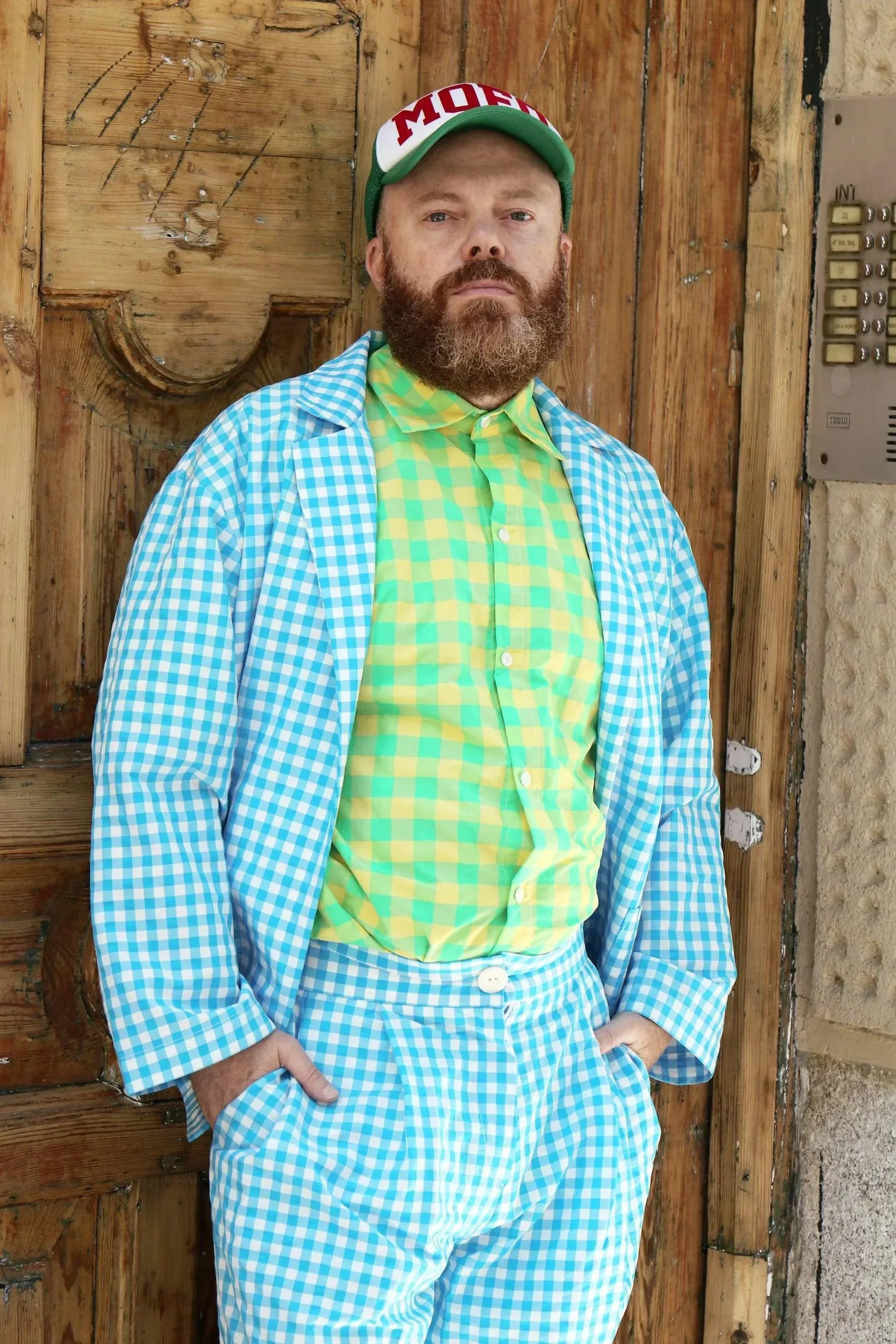 AMERICANA AZUL VICHY ABIERTA HOMBRE - Image 3
