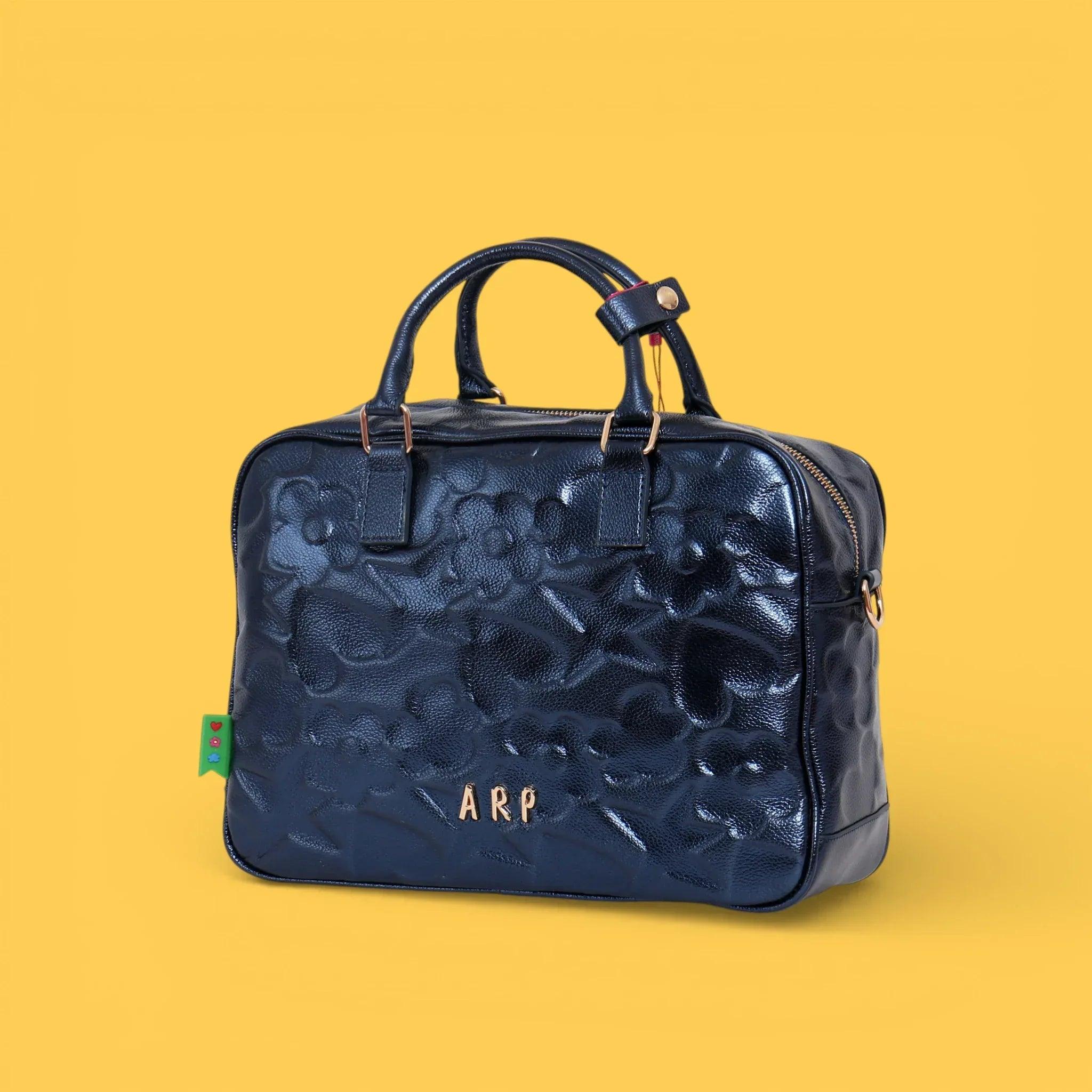 BOLSO GRABADO ICONOS AZUL - Image 2