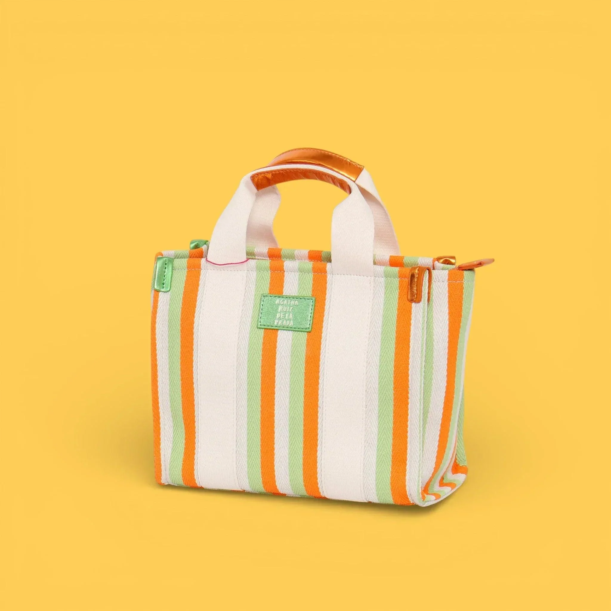 BOLSO LONA LINEAS NARANJA - Image 2