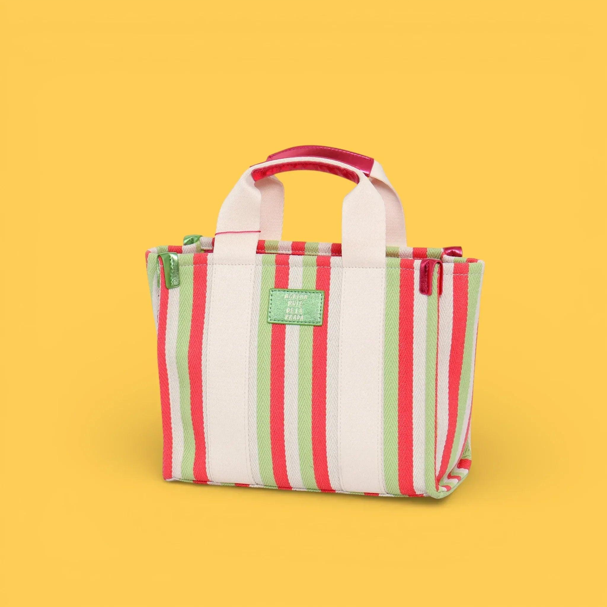 BOLSO LONA LINEAS ROSA - Image 2