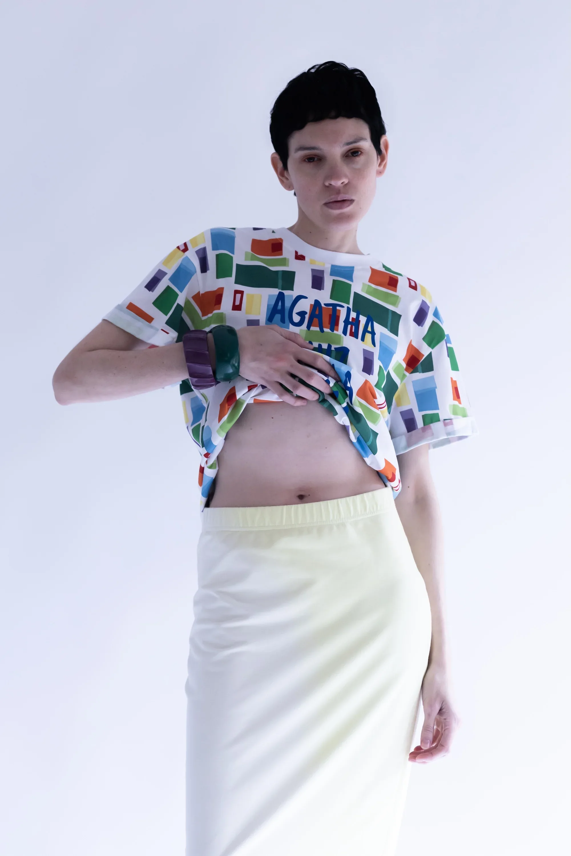 CAMISETA BLANCA CUADROS - Image 2