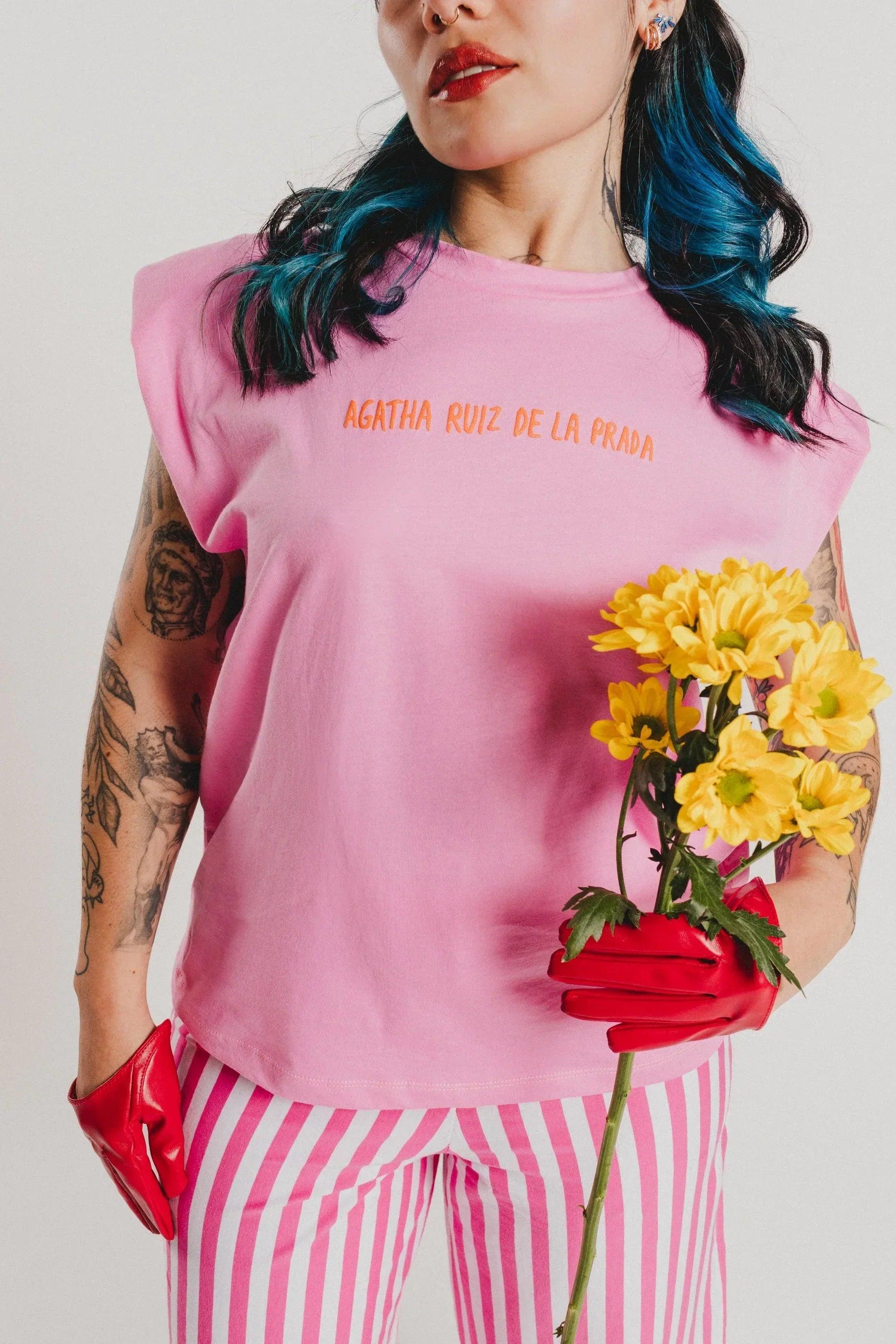 CAMISETA ROSA HOMBRERAS ARP