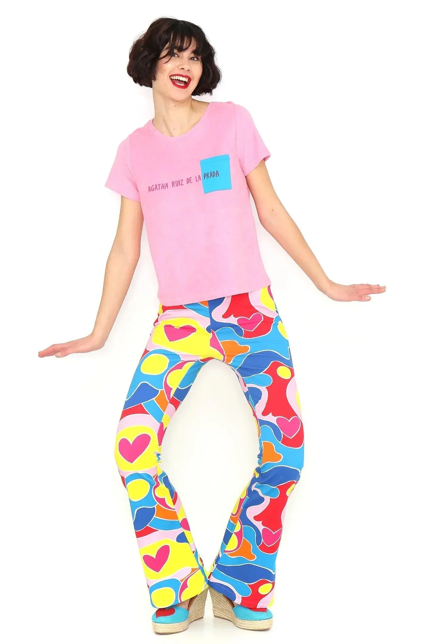 Camiseta rizo rosa bolsillo azul - Image 6