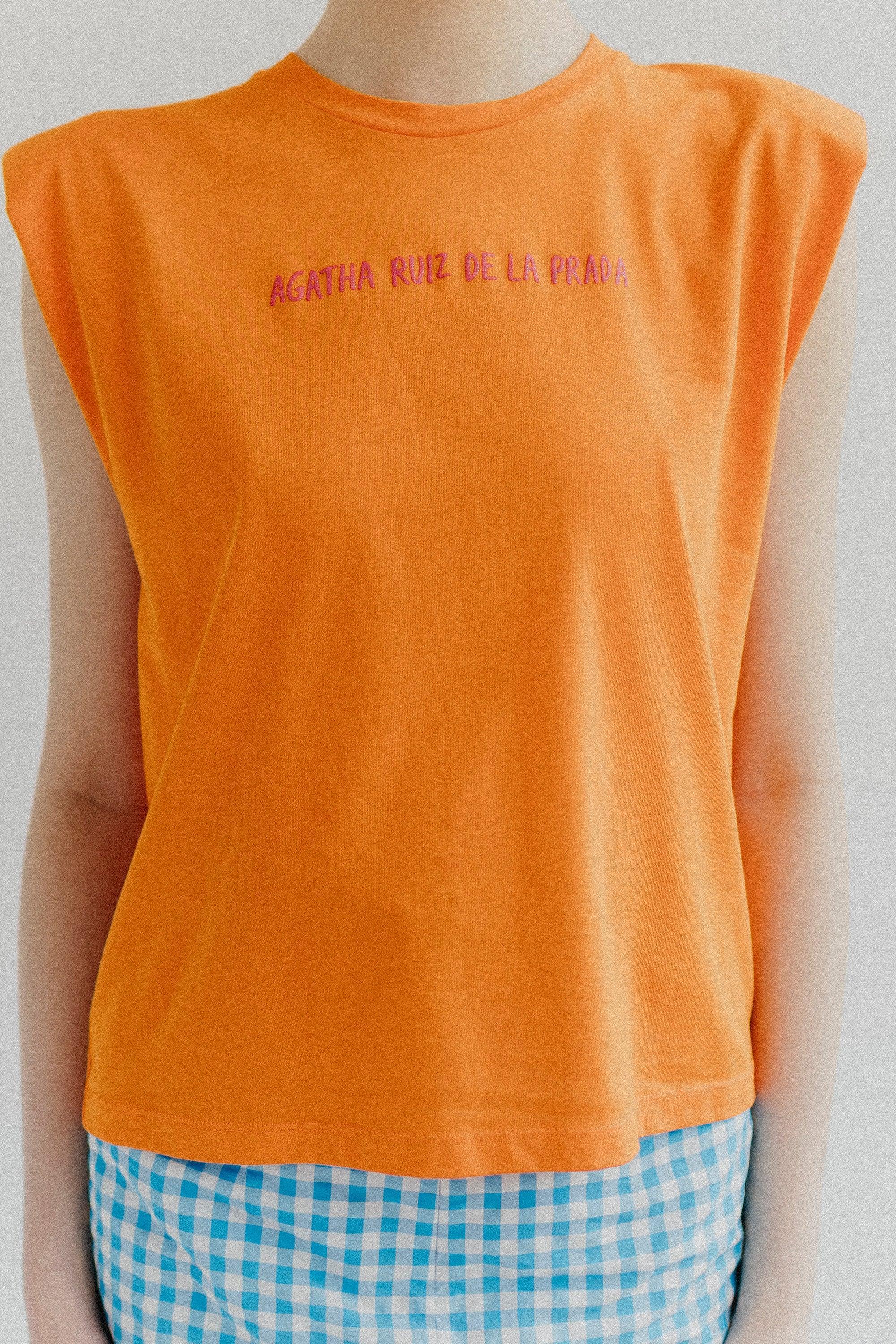 CAMISETA NARANJA HOMBRERAS ARP