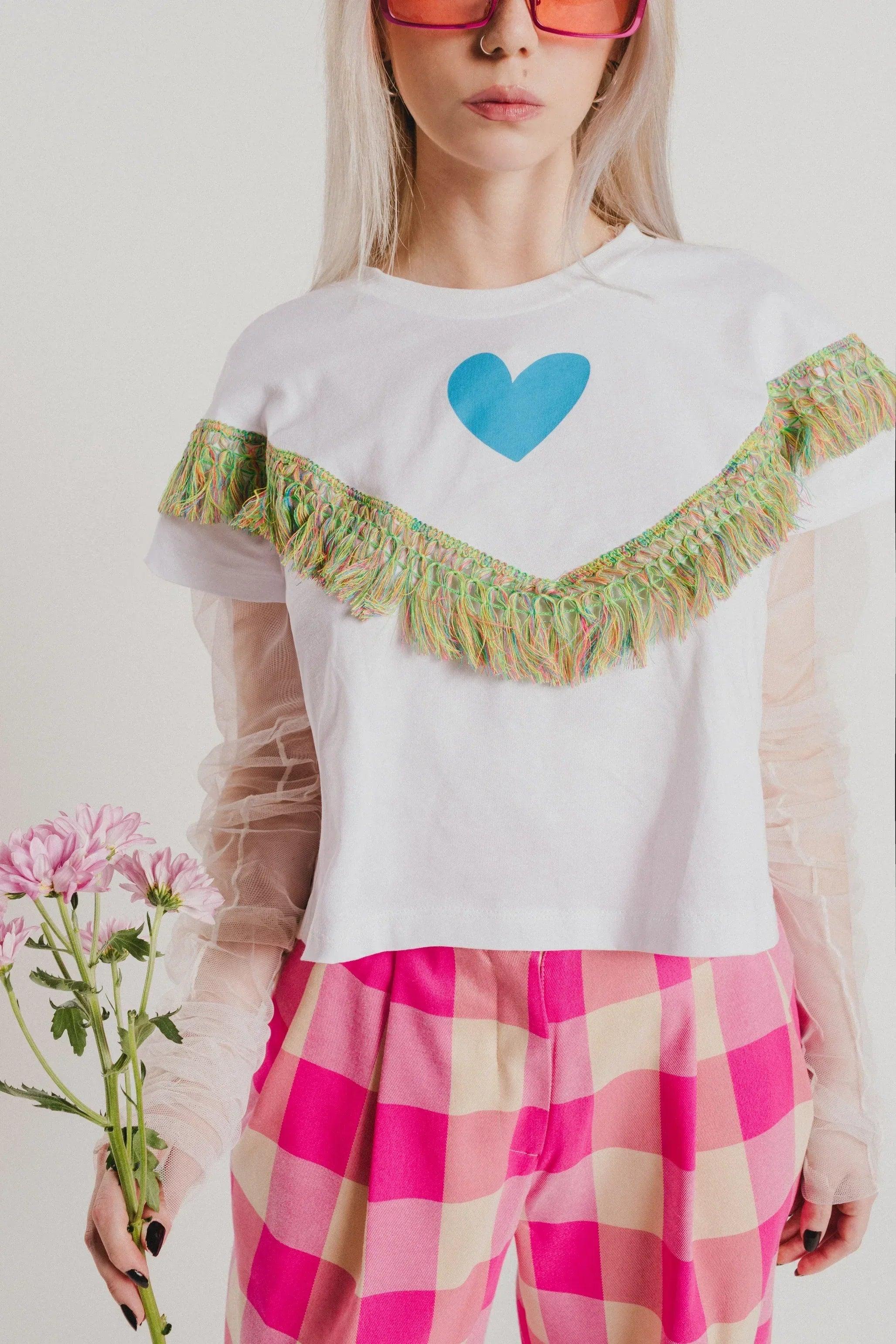 CAMISETA SM BLANCA FLECOS - Image 3