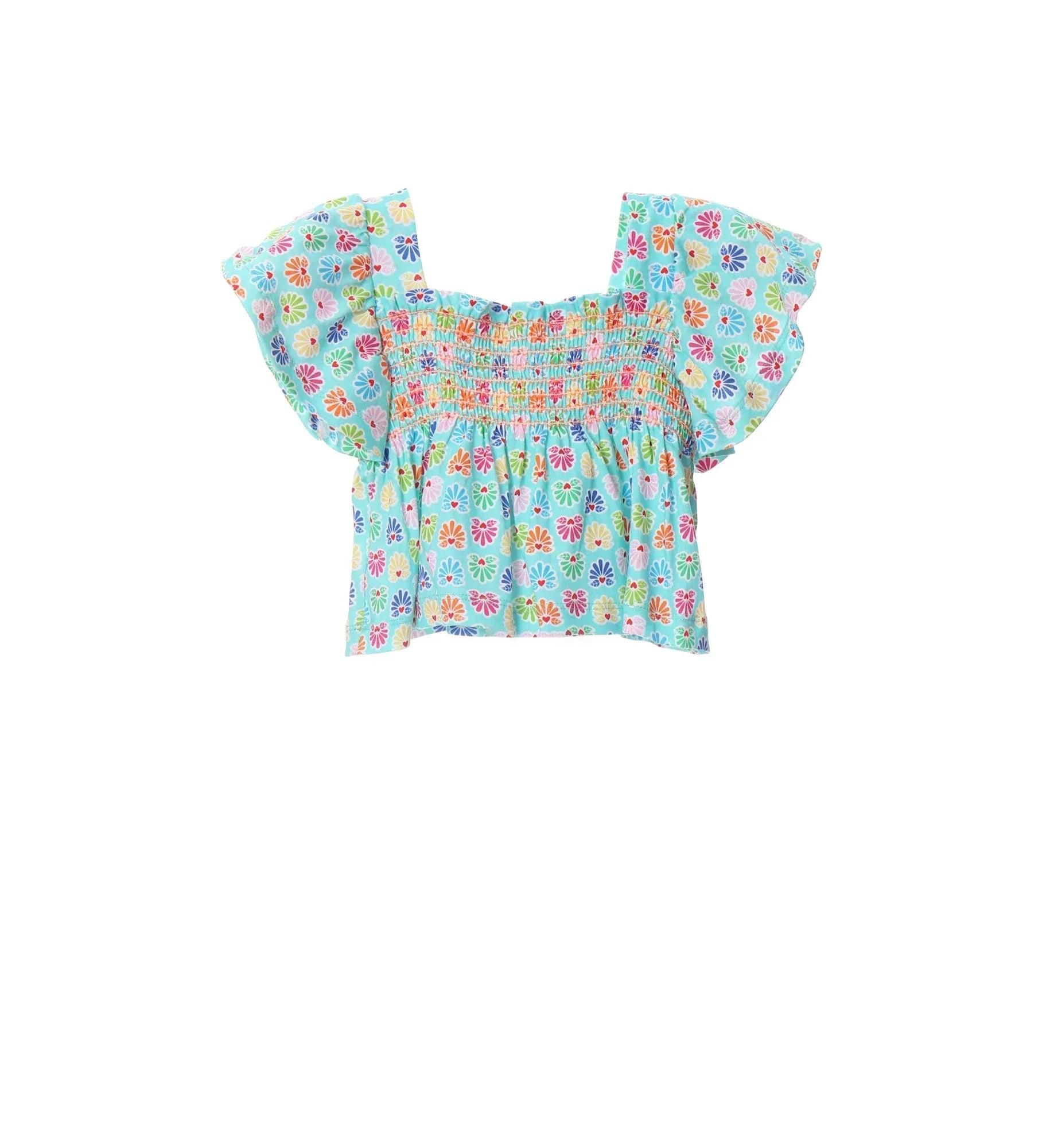 CAMISETA TIRANTES TURQUESA ESTAMPADA - Image 2
