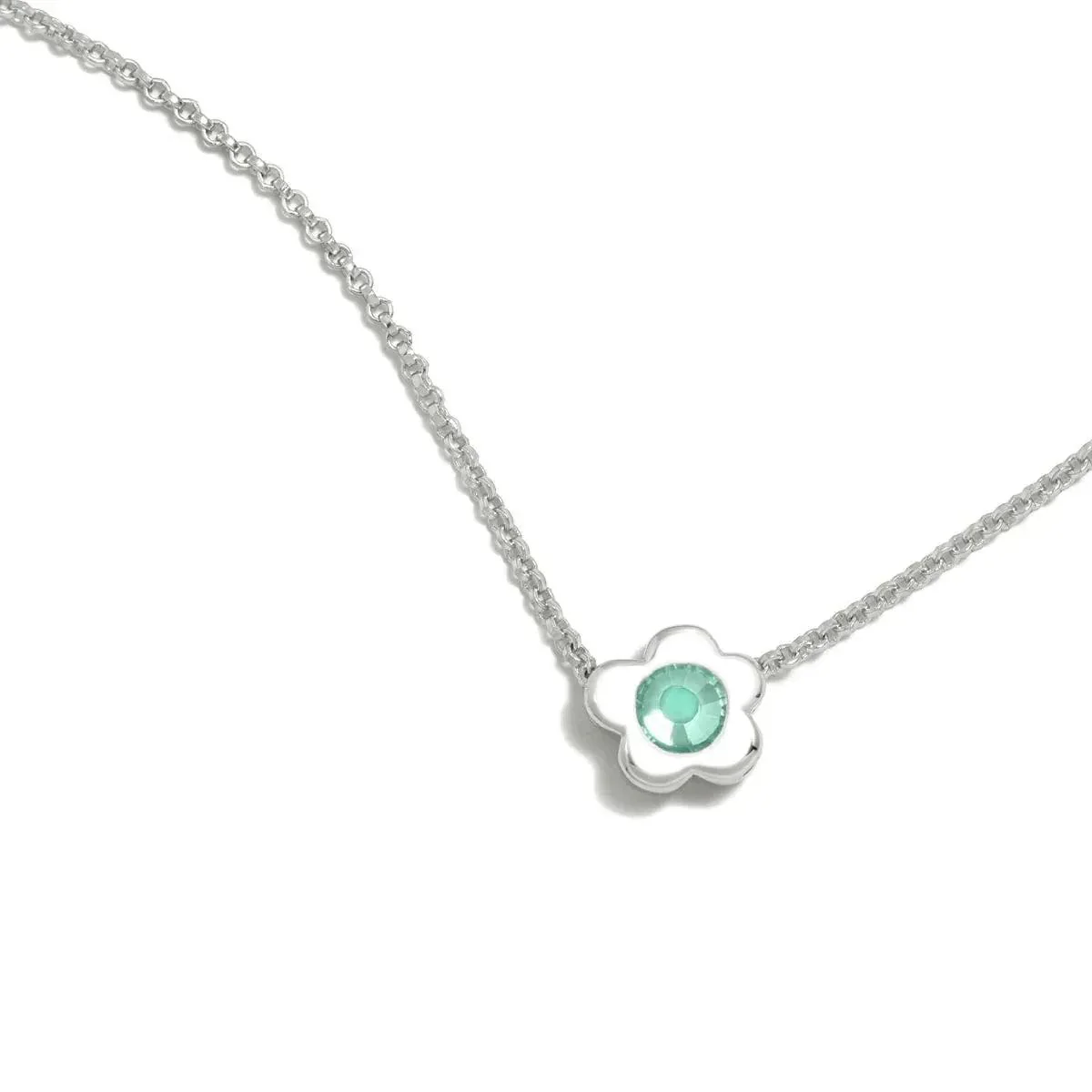 COLGANTE FLOR GAGA PLATA CZ AGUA