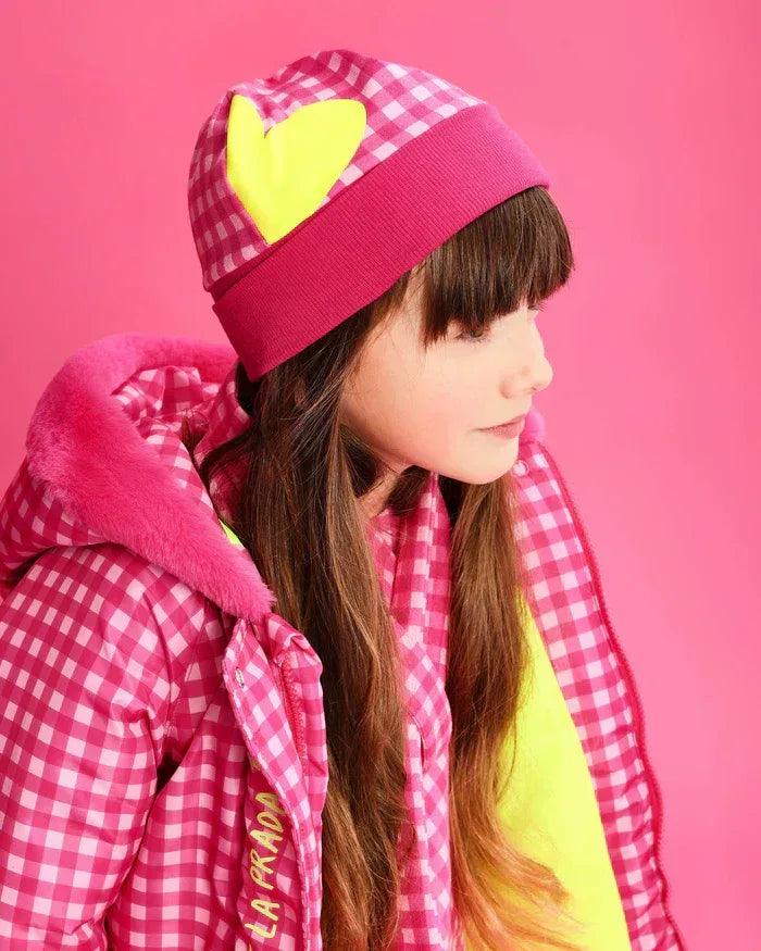 CONJUNTO GORRO Y BUFANDA CUADROS FUCSIA - Image 3