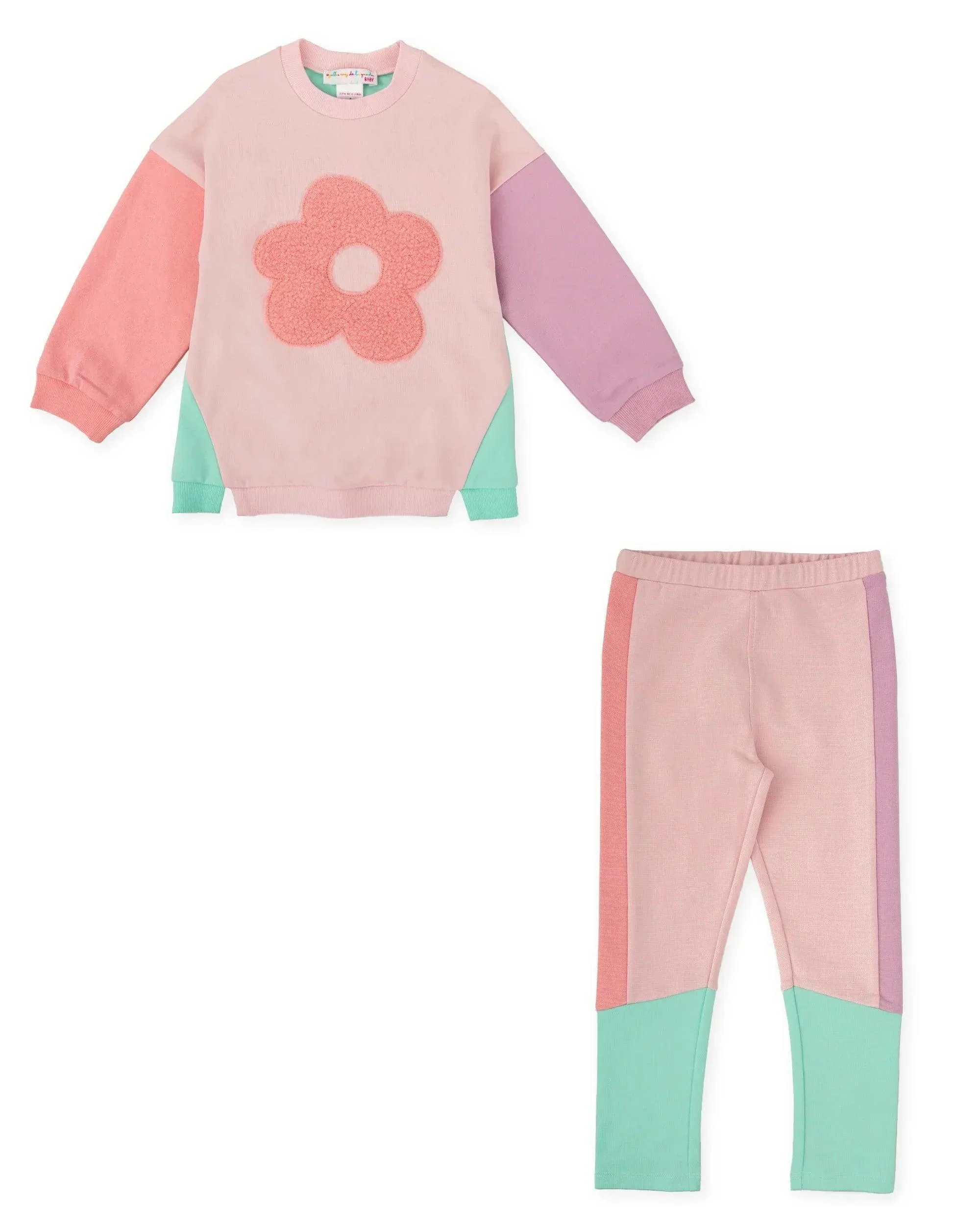 CONJUNTO SUDADERA FLOR Y LEGGINS ROSA - Image 4