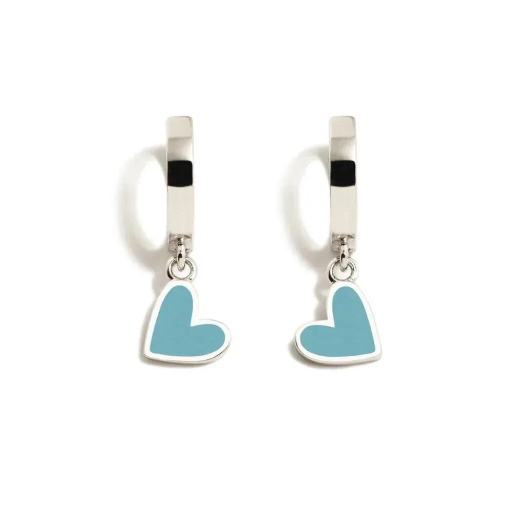 CRIOLLA CORAZONES TURQUESA HOOP
