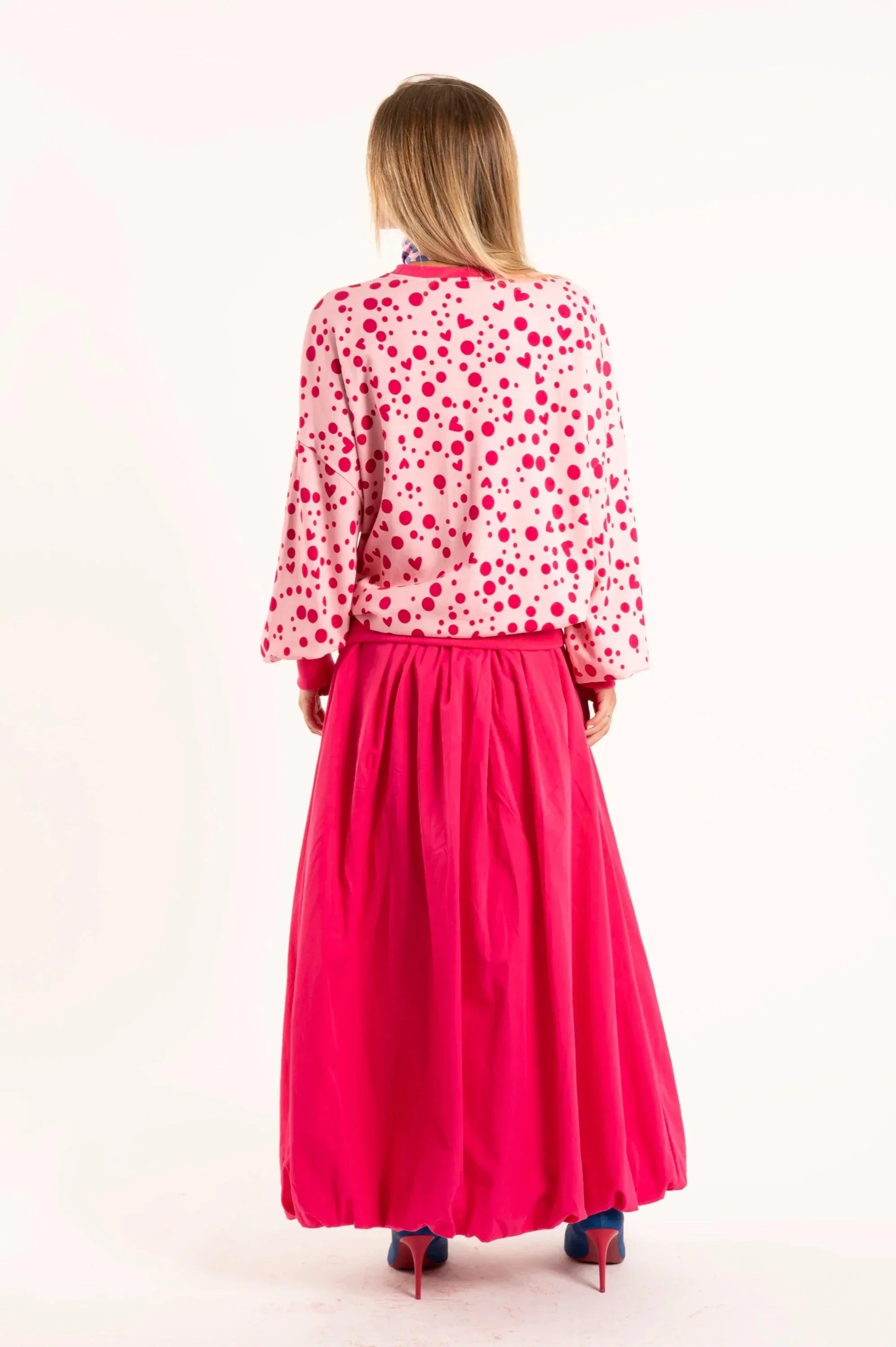 FALDA GLOBO LARGA FUCSIA - Image 6