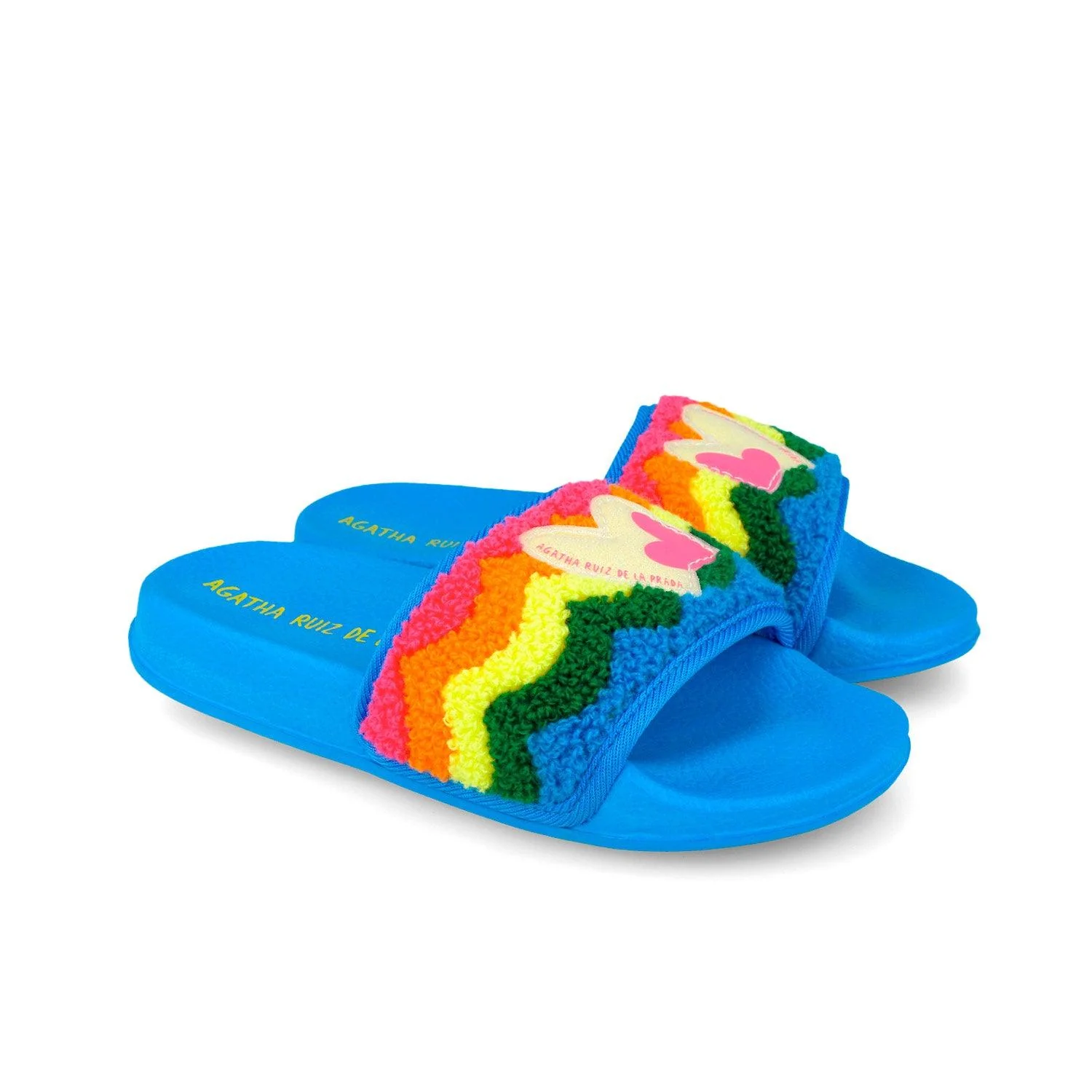 FLIP FLOP TOALLA CORAZON AZUL