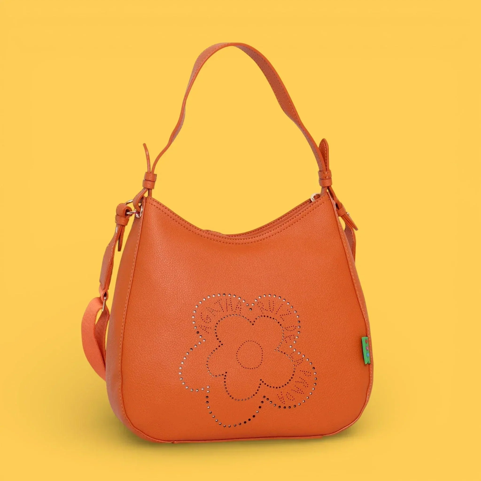 HOBO CALADO FLOR NARANJA