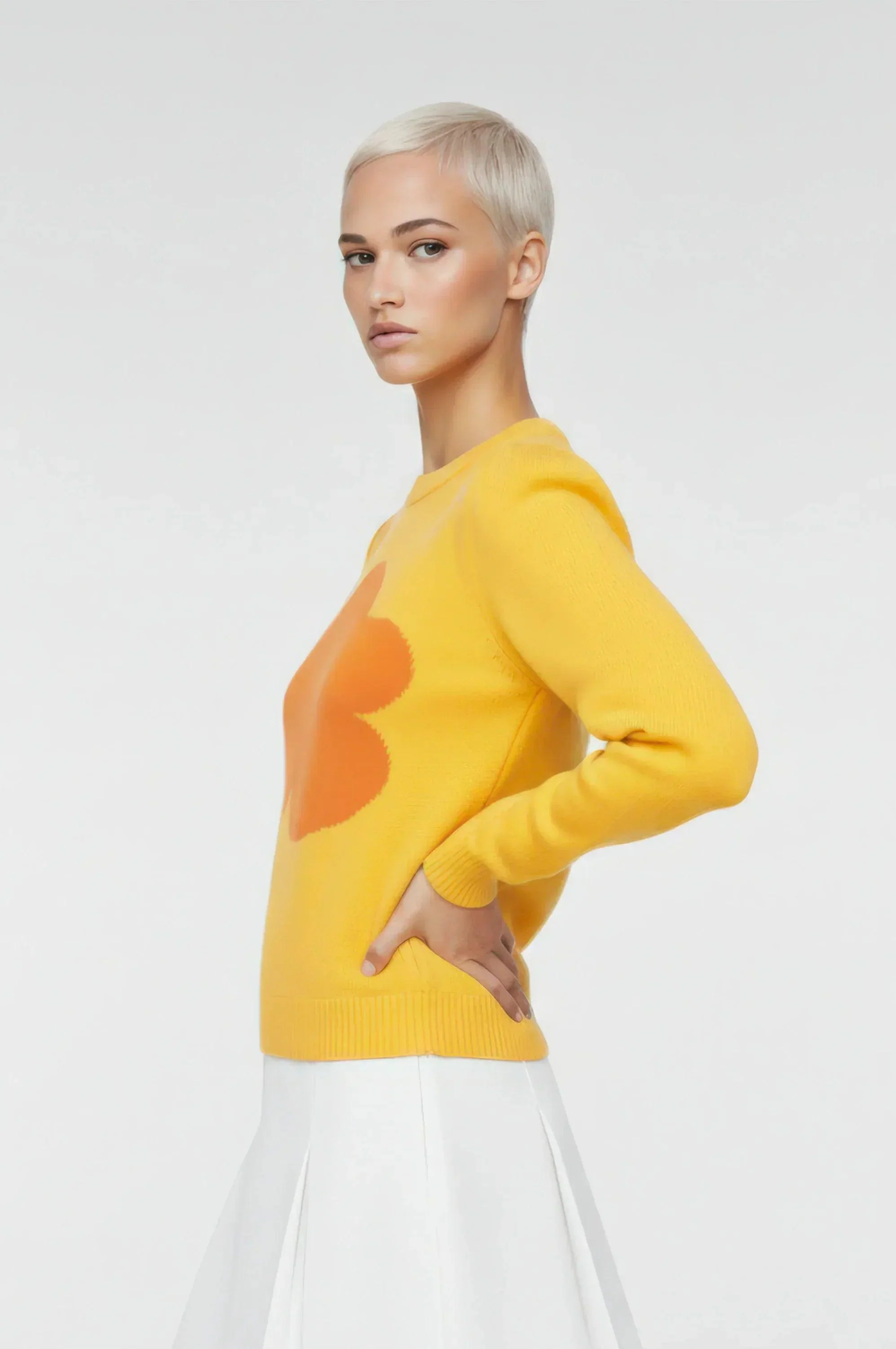 JERSEY ALGODON MUJER AMARILLO NUBE NARANJA - Image 4