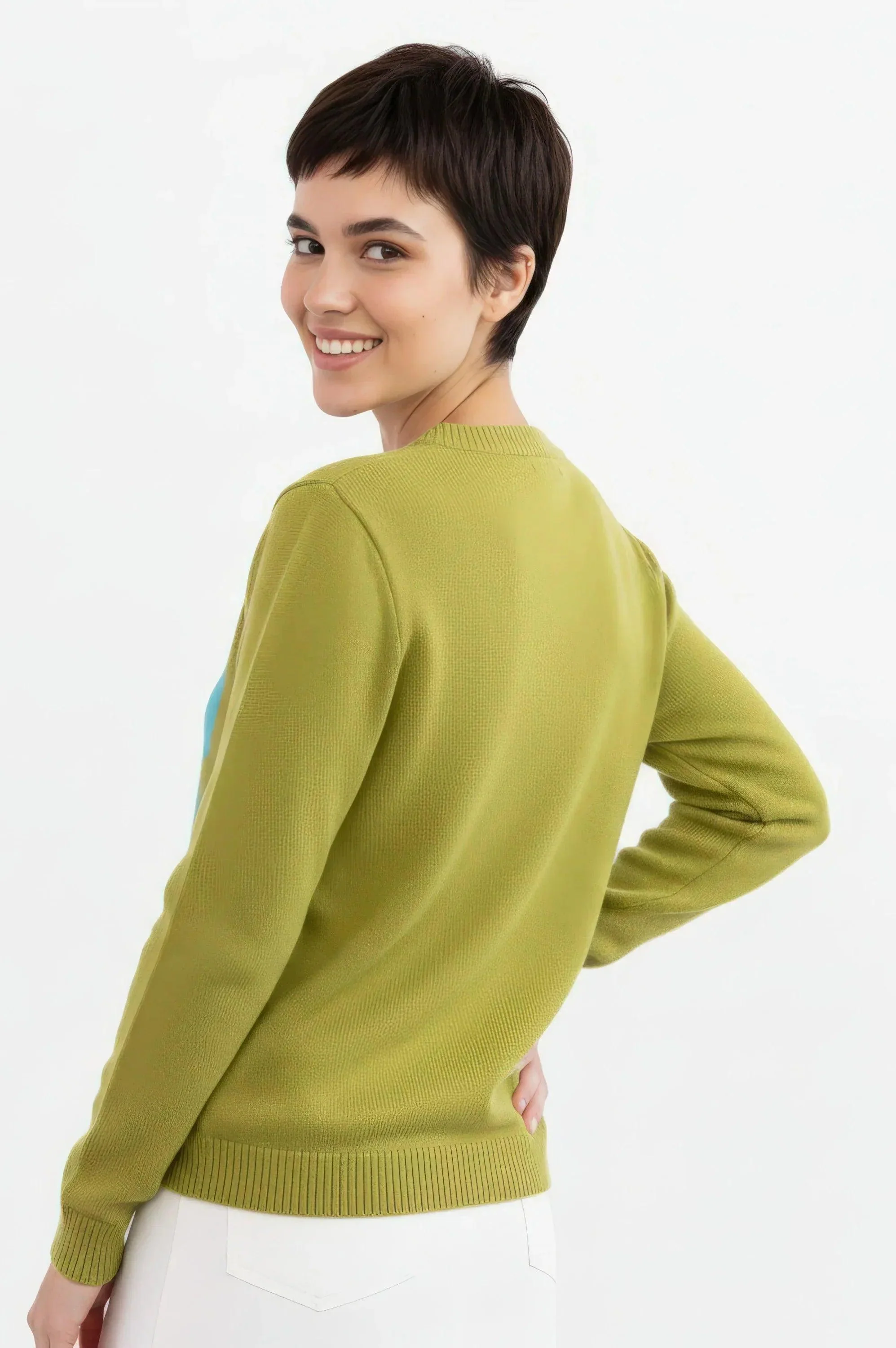 JERSEY ALGODON MUJER VERDE FLOR - Image 5