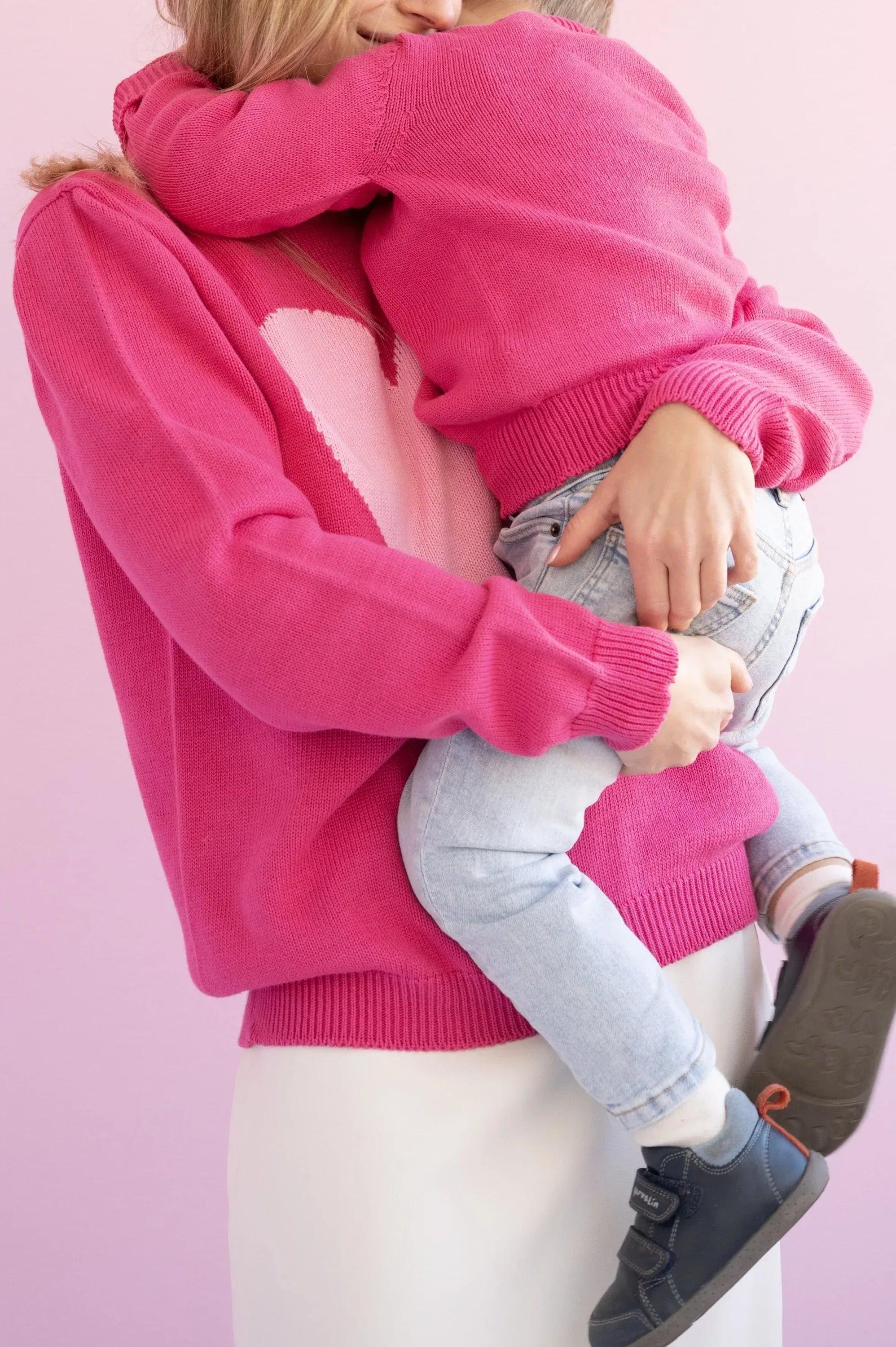 JERSEY FUCSIA ALGODON INFANTIL CORAZON - Image 9
