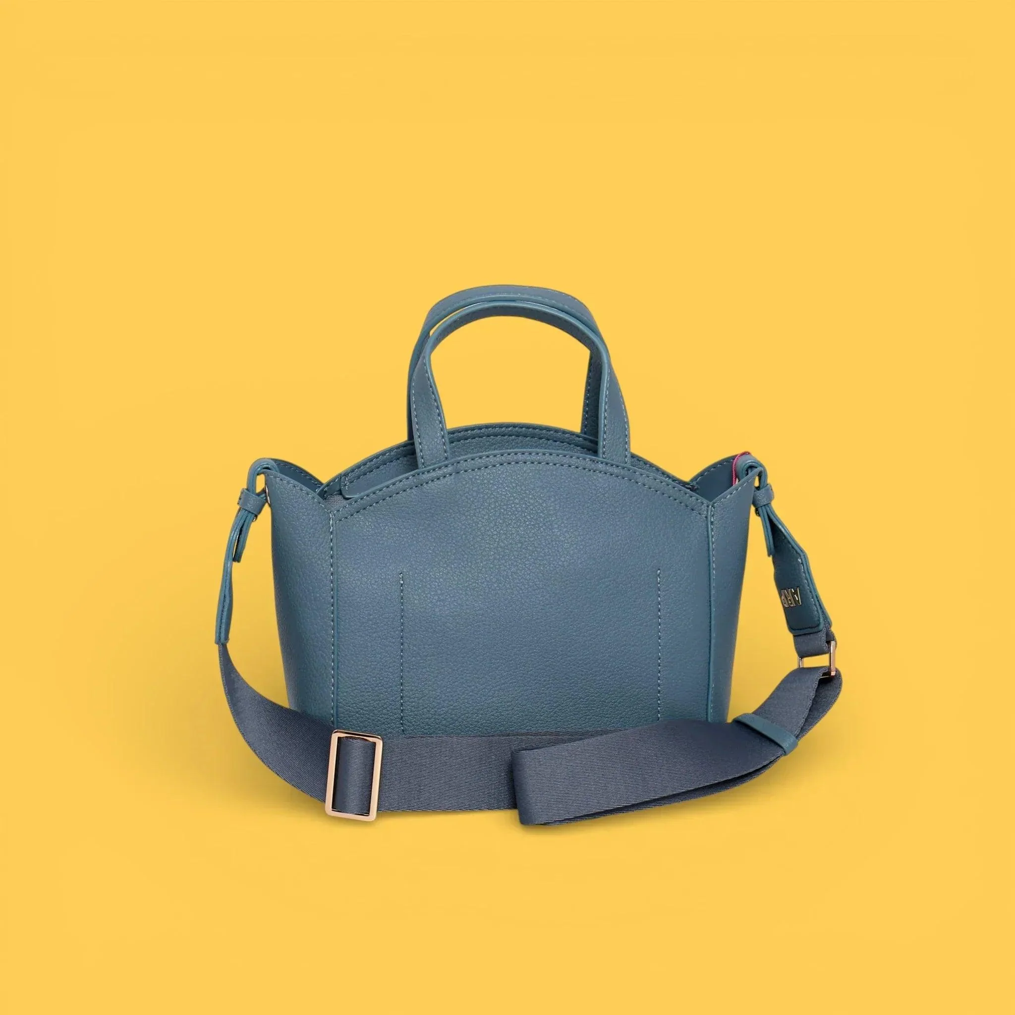 MINI TOTE CALADO FLOR AZUL - Image 3