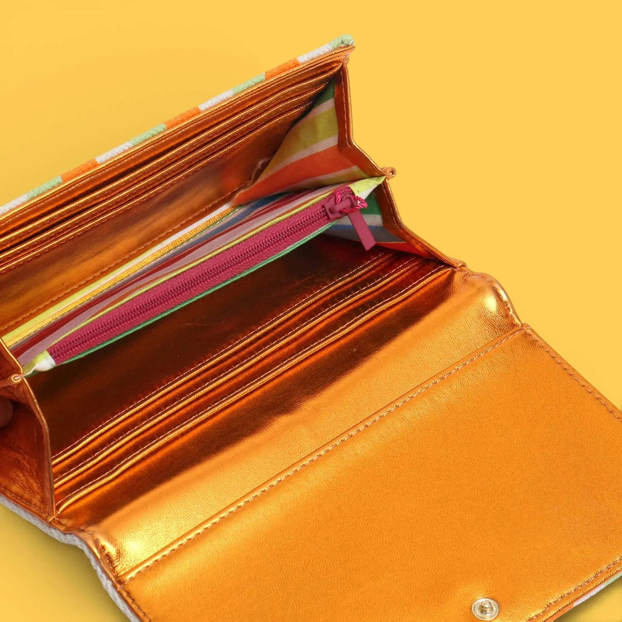 MONEDERO LONA LINEAS NARANJA - Image 3