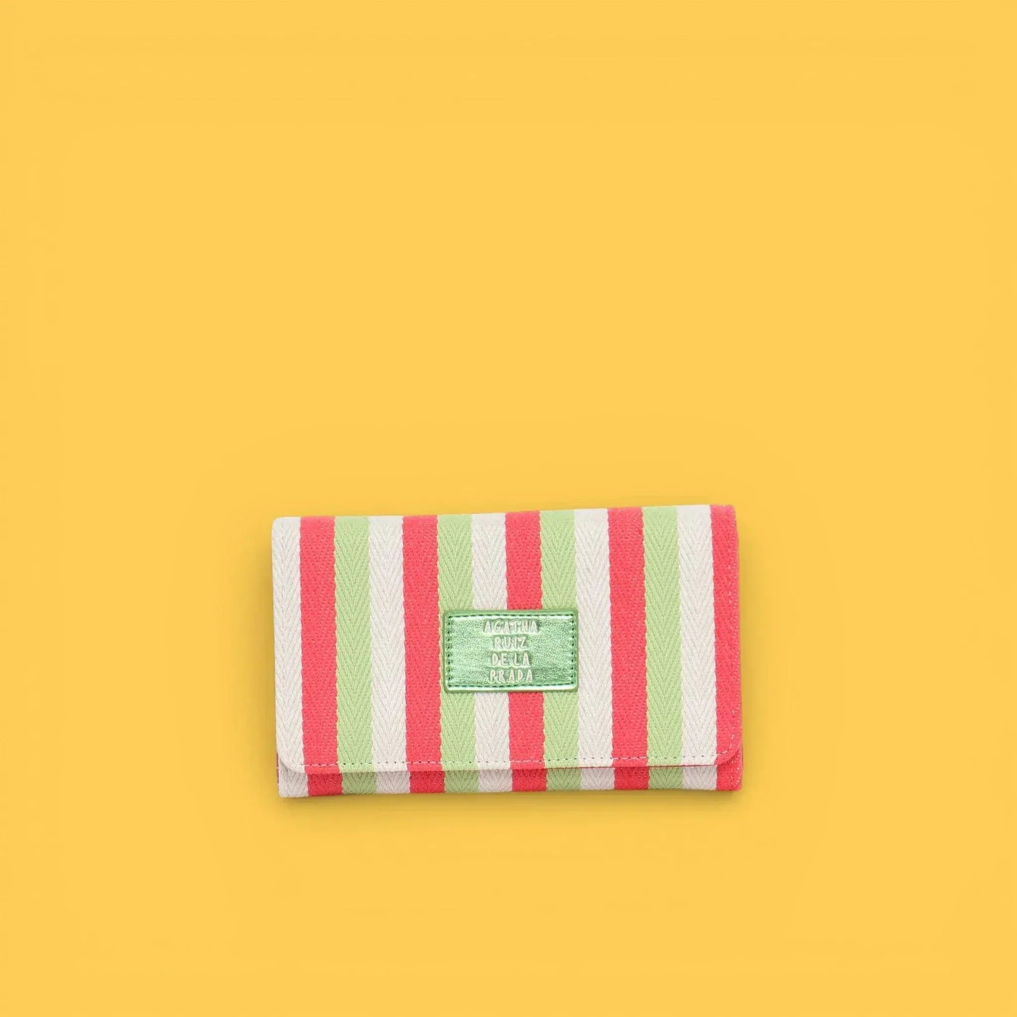 MONEDERO LONA LINEAS ROSA