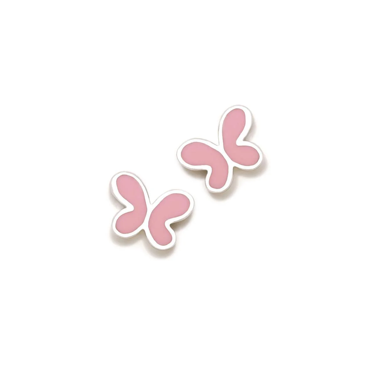 PENDIENTE MARIPOSA ROSA ROSCA
