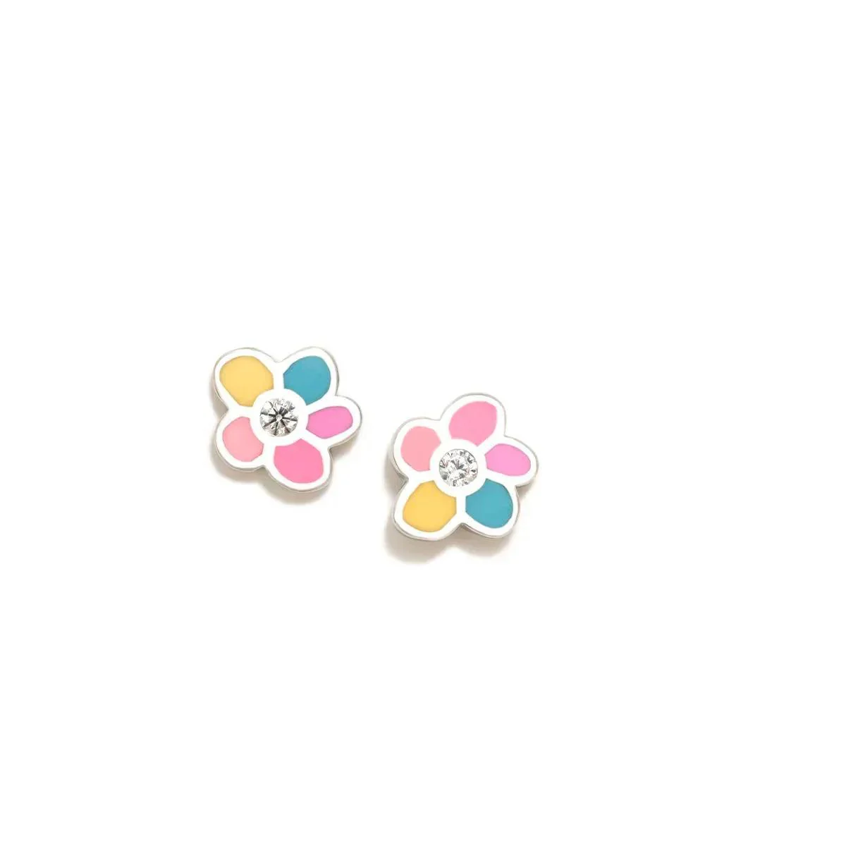 PENDIENTES FLOR DIVERSIONES MULTICOLOR PASTEL CZ