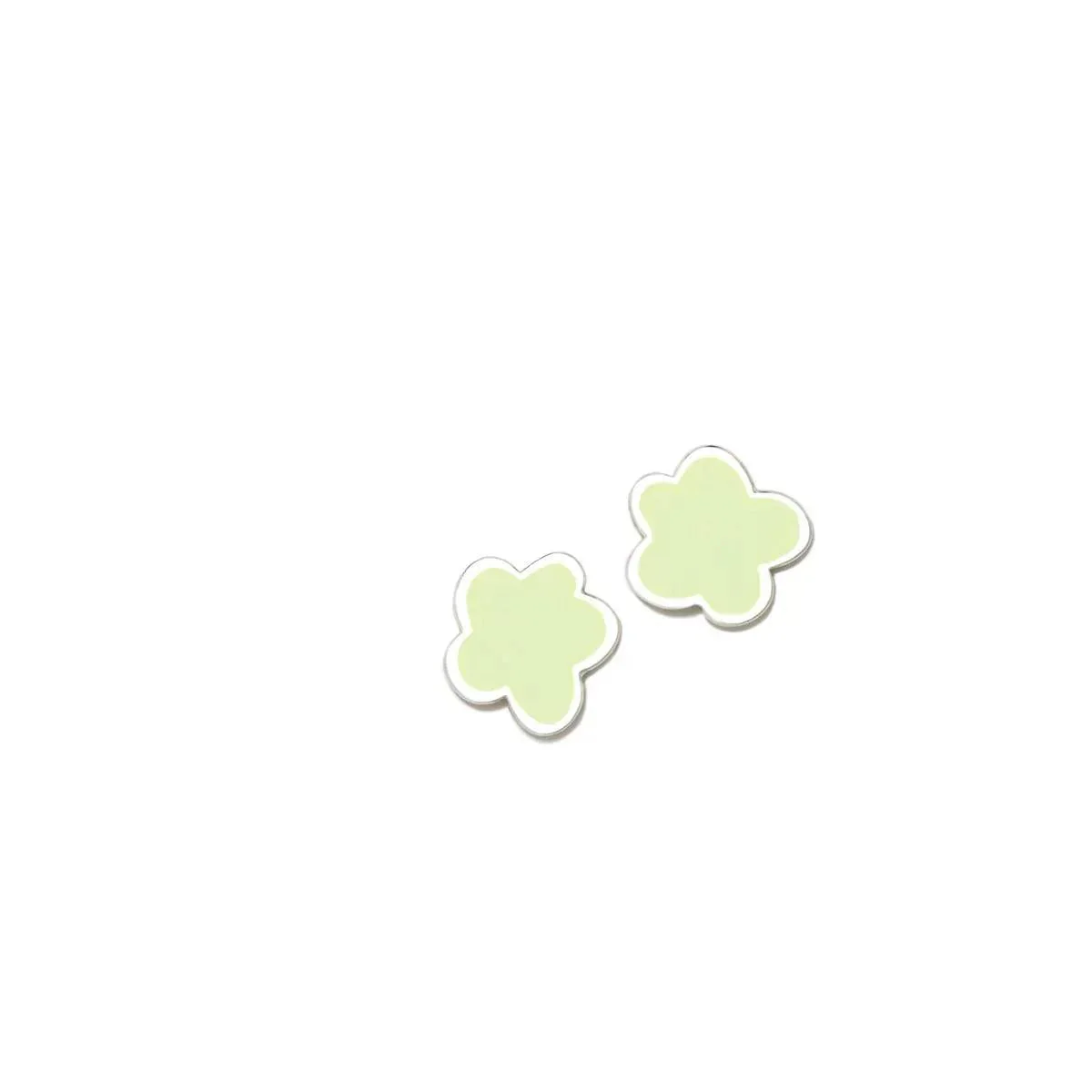 PENDIENTES VERDE PASTEL FLOR
