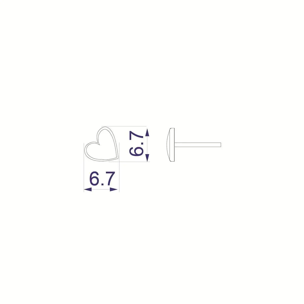 PENDIENTES VIOLETA CORAZON - Image 2
