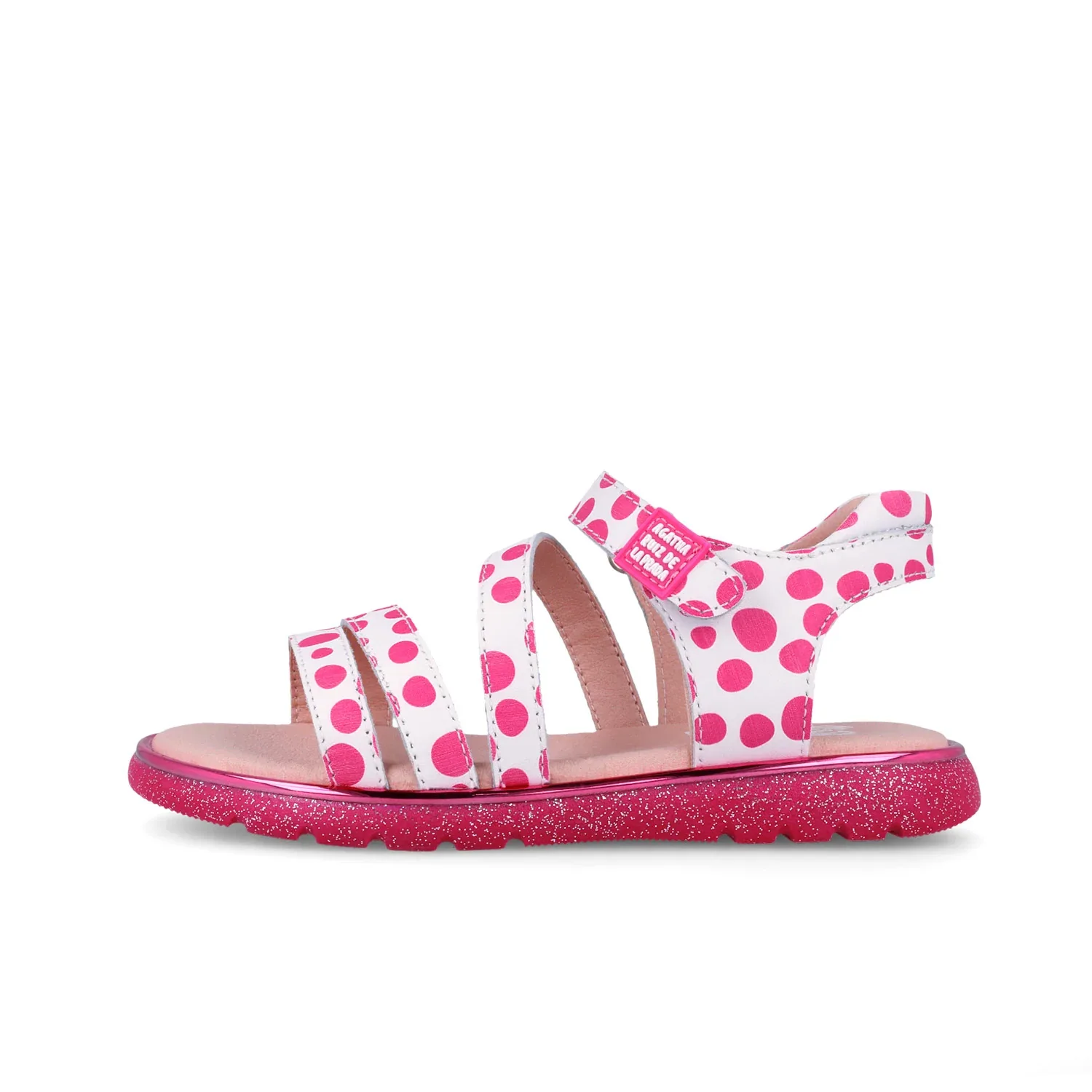 SANDALIA ESTAMPADA BLANCO Y FUCSIA - Image 4