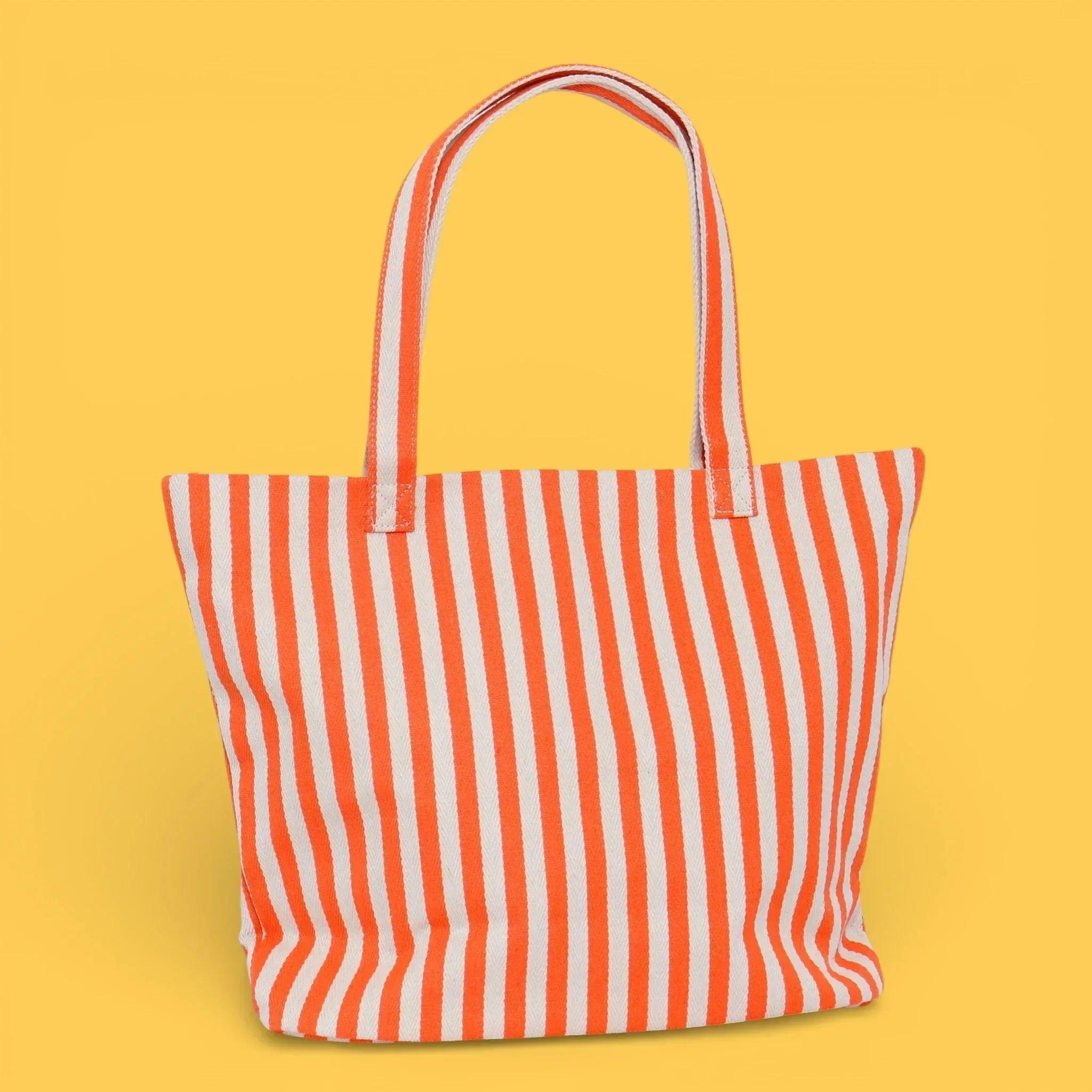 TOTE PLAYA RAYAS NARANJA - Image 3