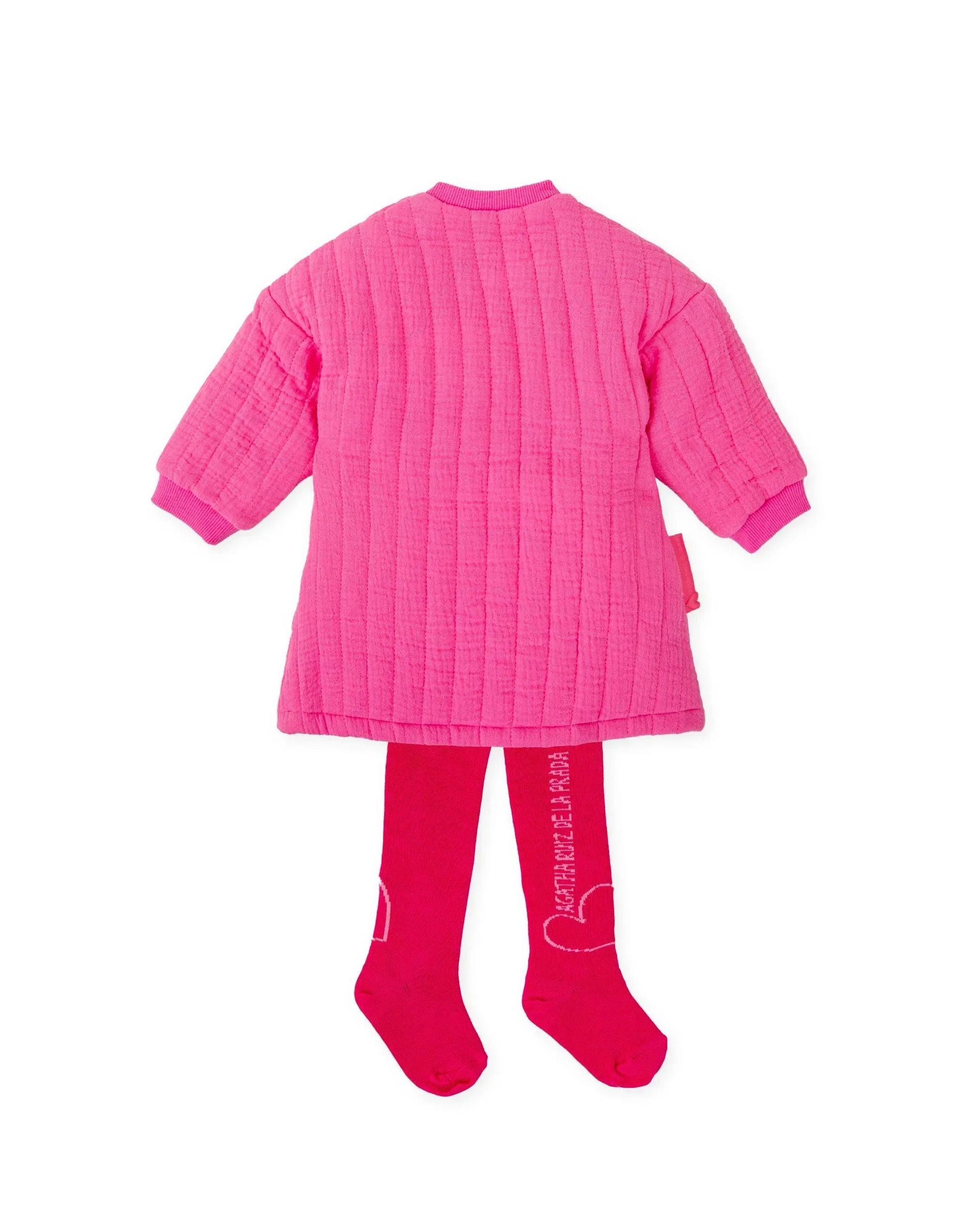 VESTIDO CORAZÓN FRESA CON LEOTARDOS - Image 2