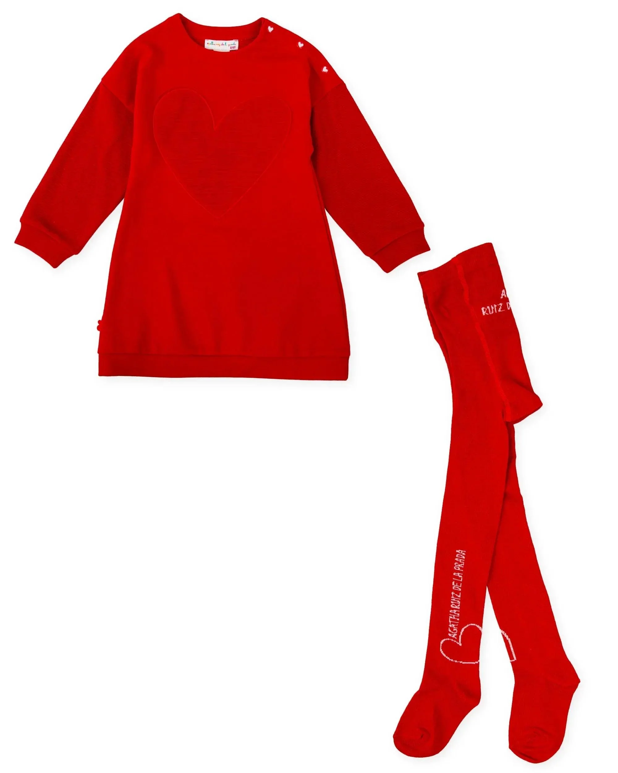 VESTIDO CORAZÓN ROJO CON LEOTARDOS - Image 3